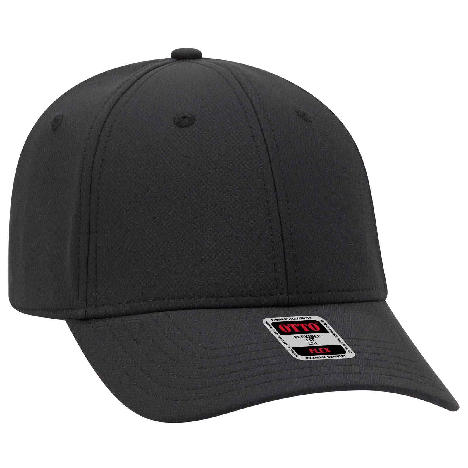 Custom Embroidered or DTF Printed - OTTO CAP® OTTO FLEX® Fitted UPF 50+ 6 Panel Low Profile Baseball Cap