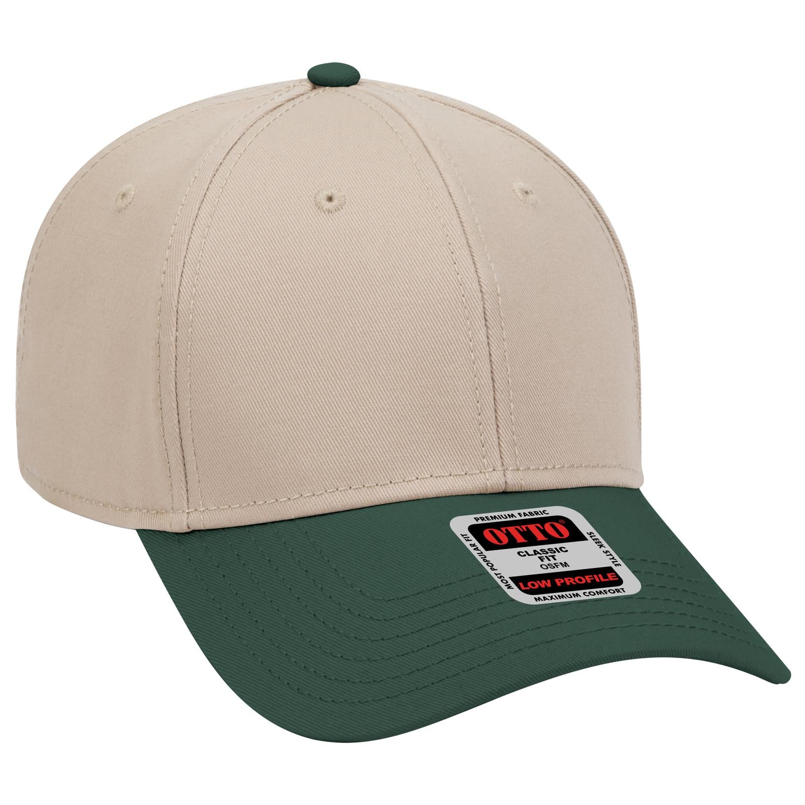 Custom Embroidered or DTF Printed - OTTO CAP® 6 Panel Low Profile Baseball Cap