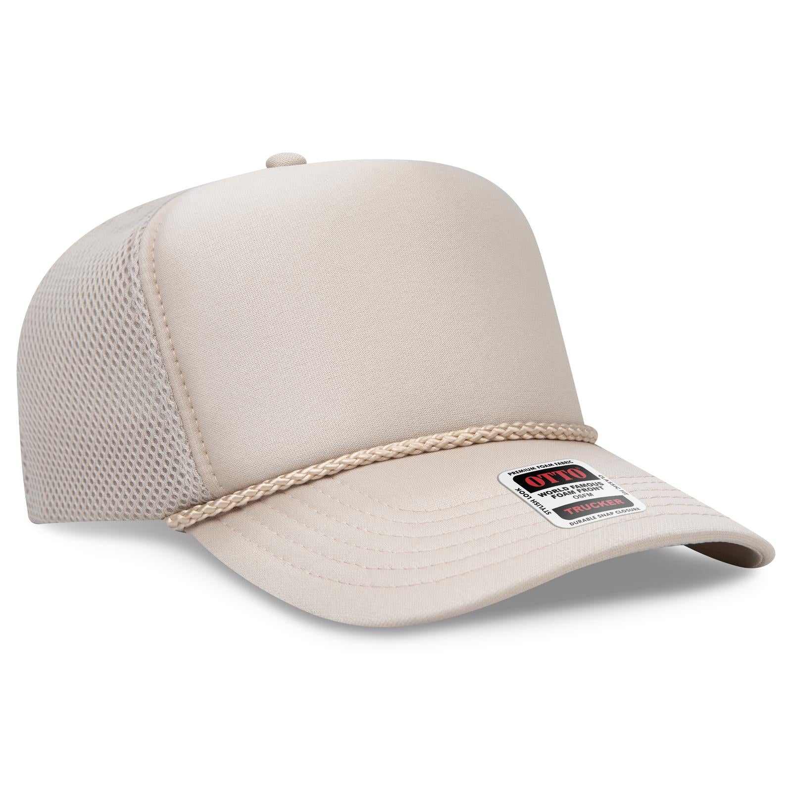 Custom Embroidered or DTF Printed - OTTO CAP® 5 Panel High Crown Air Mesh Back Trucker Hat