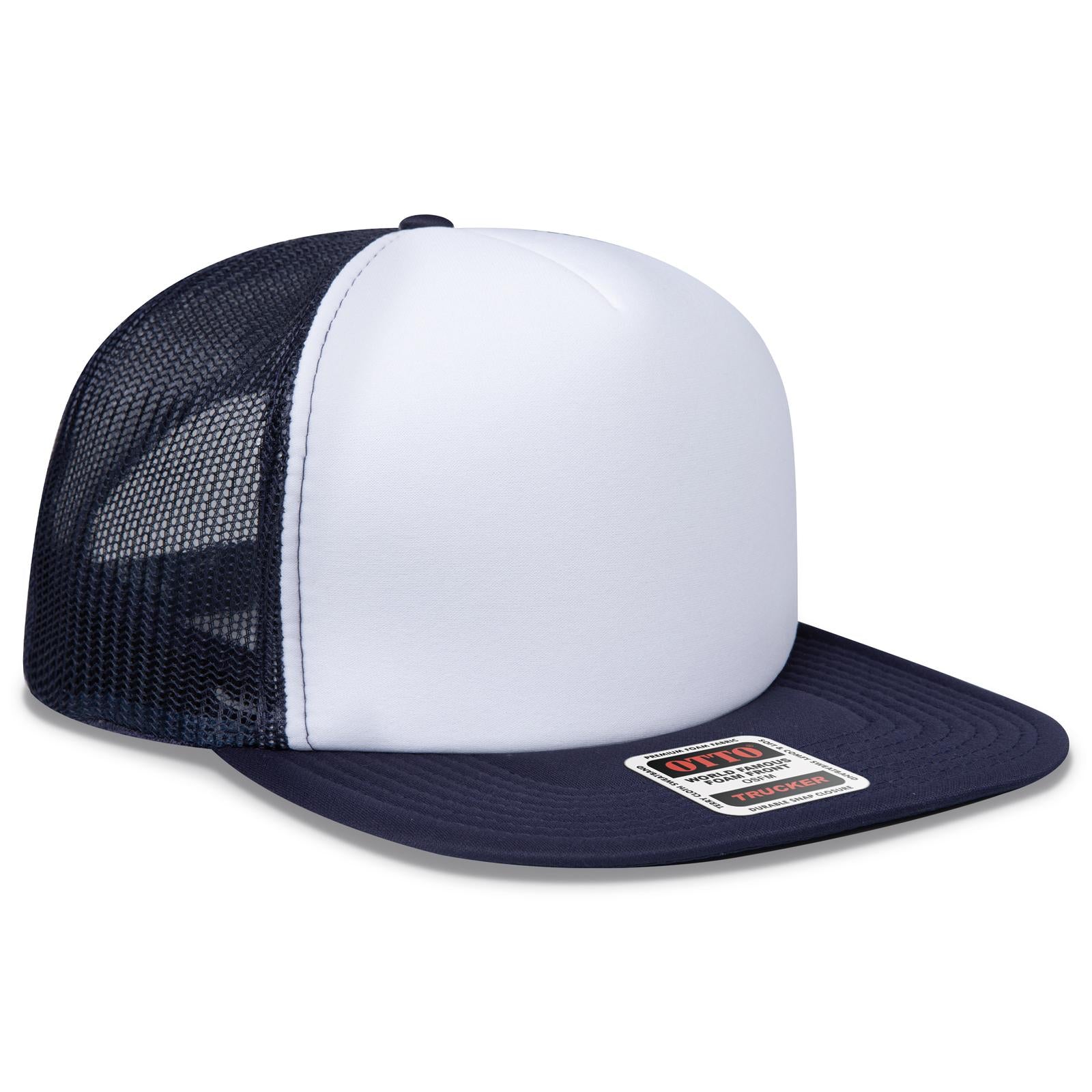 Custom Embroidered or DTF Printed - OTTO CAP® OTTO SNAP 5 Panel High Crown Mesh Back Trucker Snapback Hat