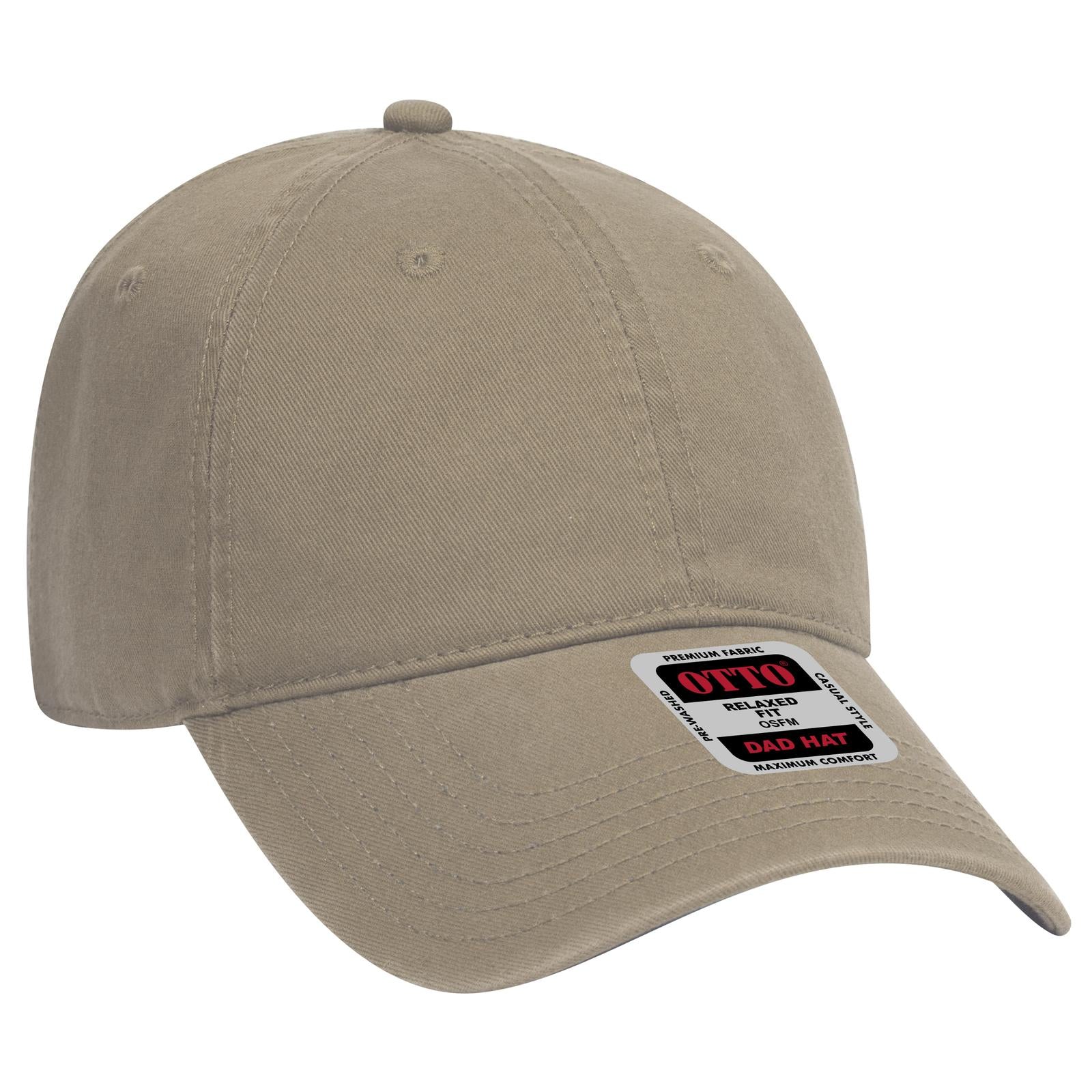 Custom Embroidered or DTF Printed - OTTO CAP® 6 Panel Low Profile Dad Hat