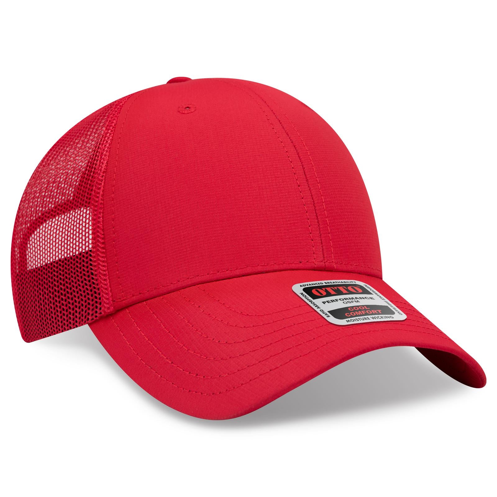 Custom Embroidered or DTF Printed - OTTO CAP® 6 Panel Low Profile Mesh Back Trucker Hat