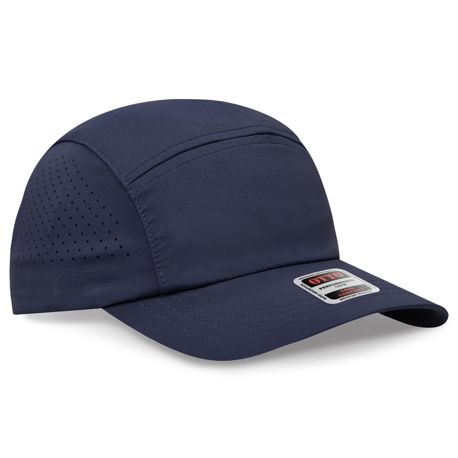 Custom Embroidered or DTF Printed - OTTO CAP® 5 Panel Running Hat w/ Elastic Soft Visor