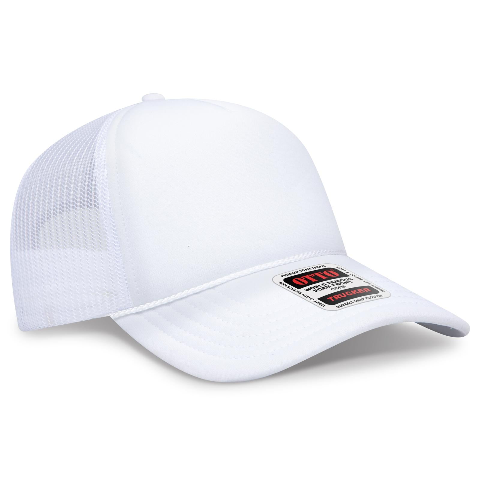 Custom Embroidered or DTF Printed - OTTO CAP® 5 Panel Low Profile Mesh Back Trucker Hat