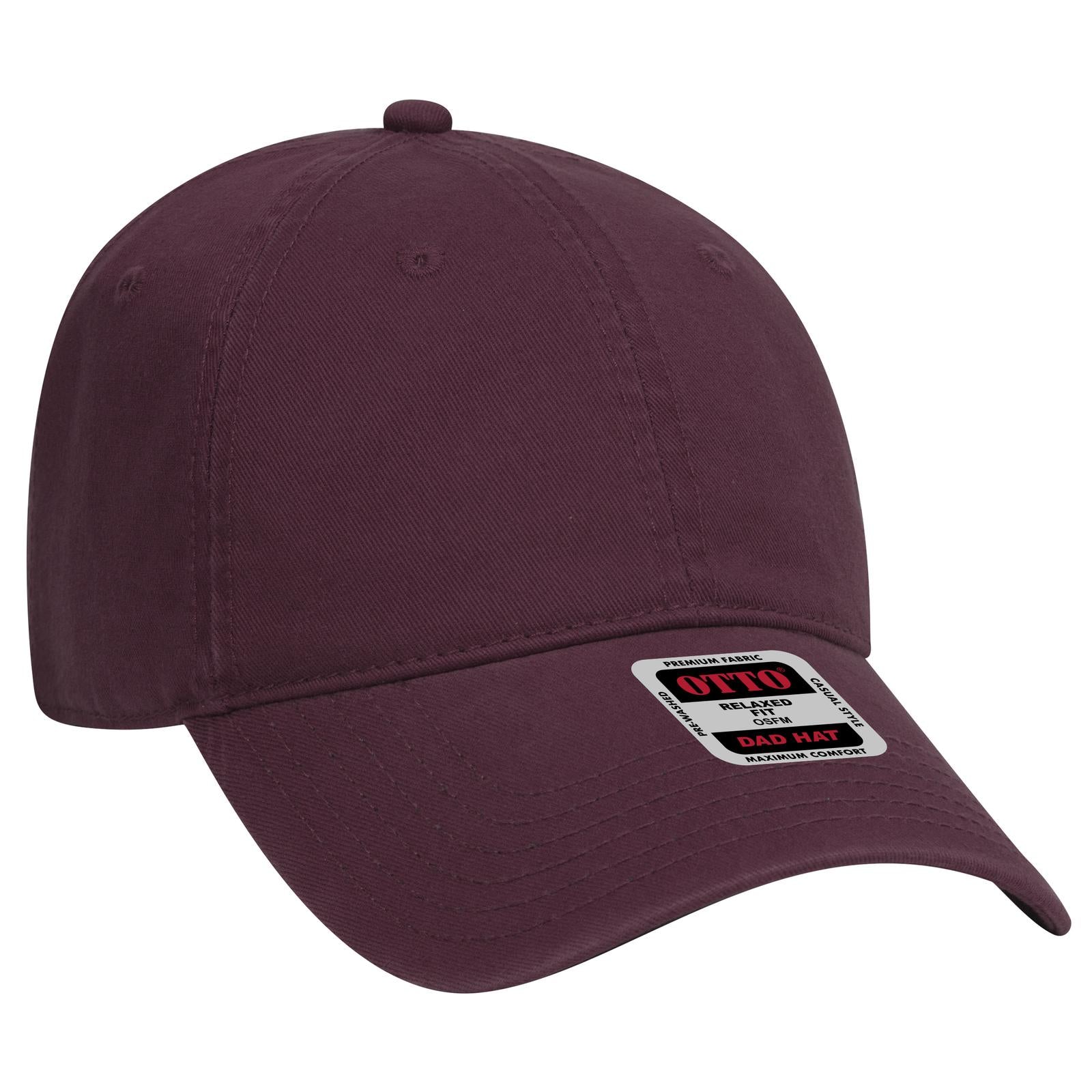 Custom Embroidered or DTF Printed - OTTO CAP® 6 Panel Low Profile Dad Hat