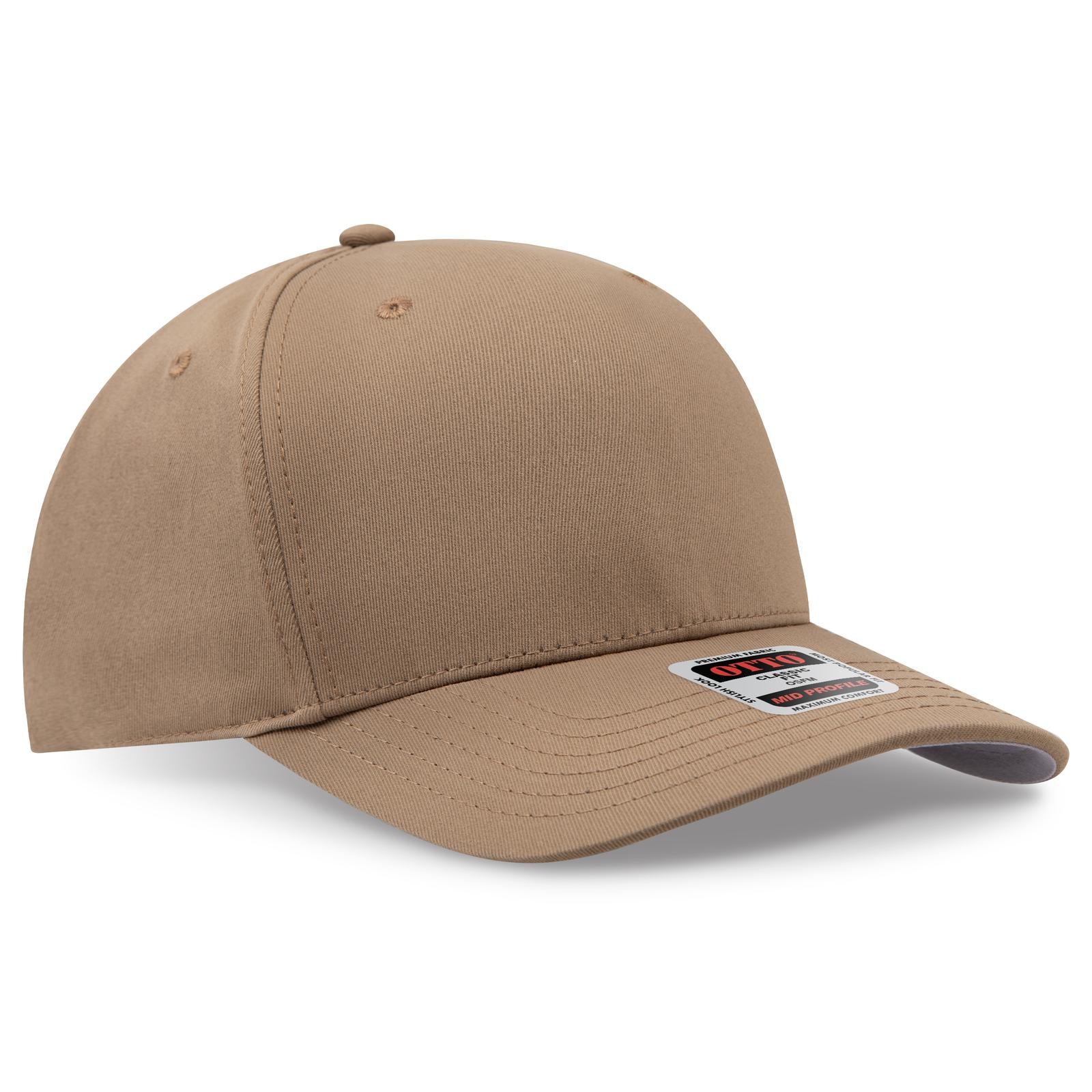 Custom Embroidered or DTF Printed - OTTO CAP® Seamless 6 Panel Mid Profile Baseball Cap