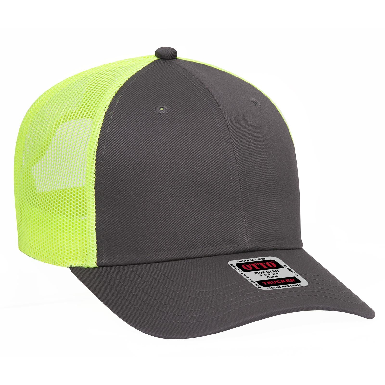 Custom Embroidered or DTF Printed - OTTO CAP® 6 Panel Low Profile Mesh Back Trucker Hat