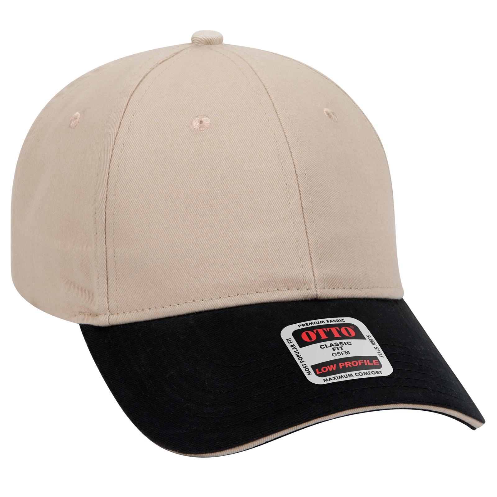 Custom Embroidered or DTF Printed - OTTO CAP® 6 Panel Low Profile Baseball Cap