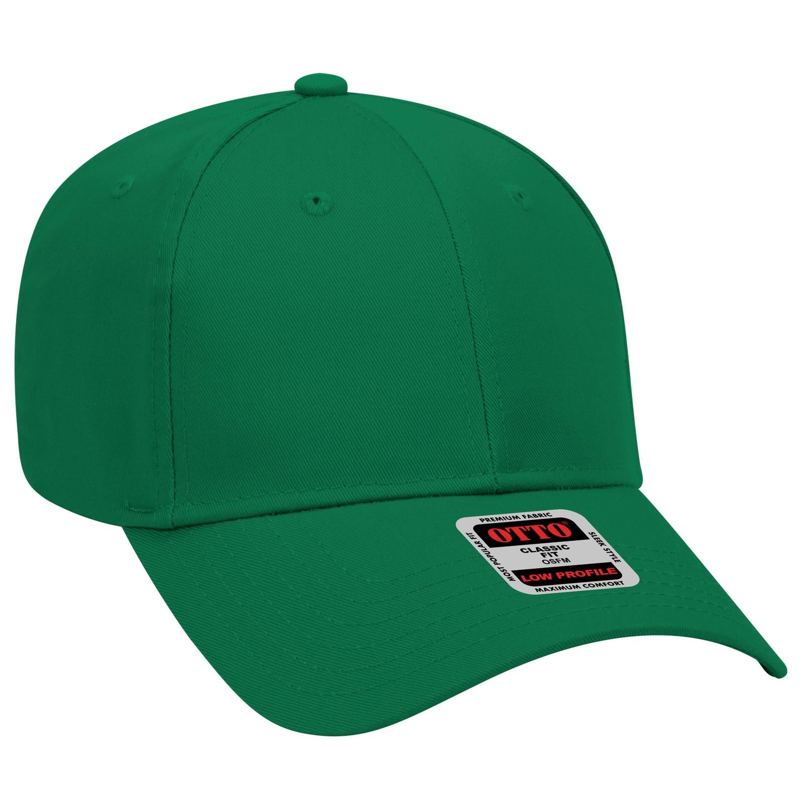 Custom Embroidered or DTF Printed - OTTO CAP® 6 Panel Low Profile Baseball Cap