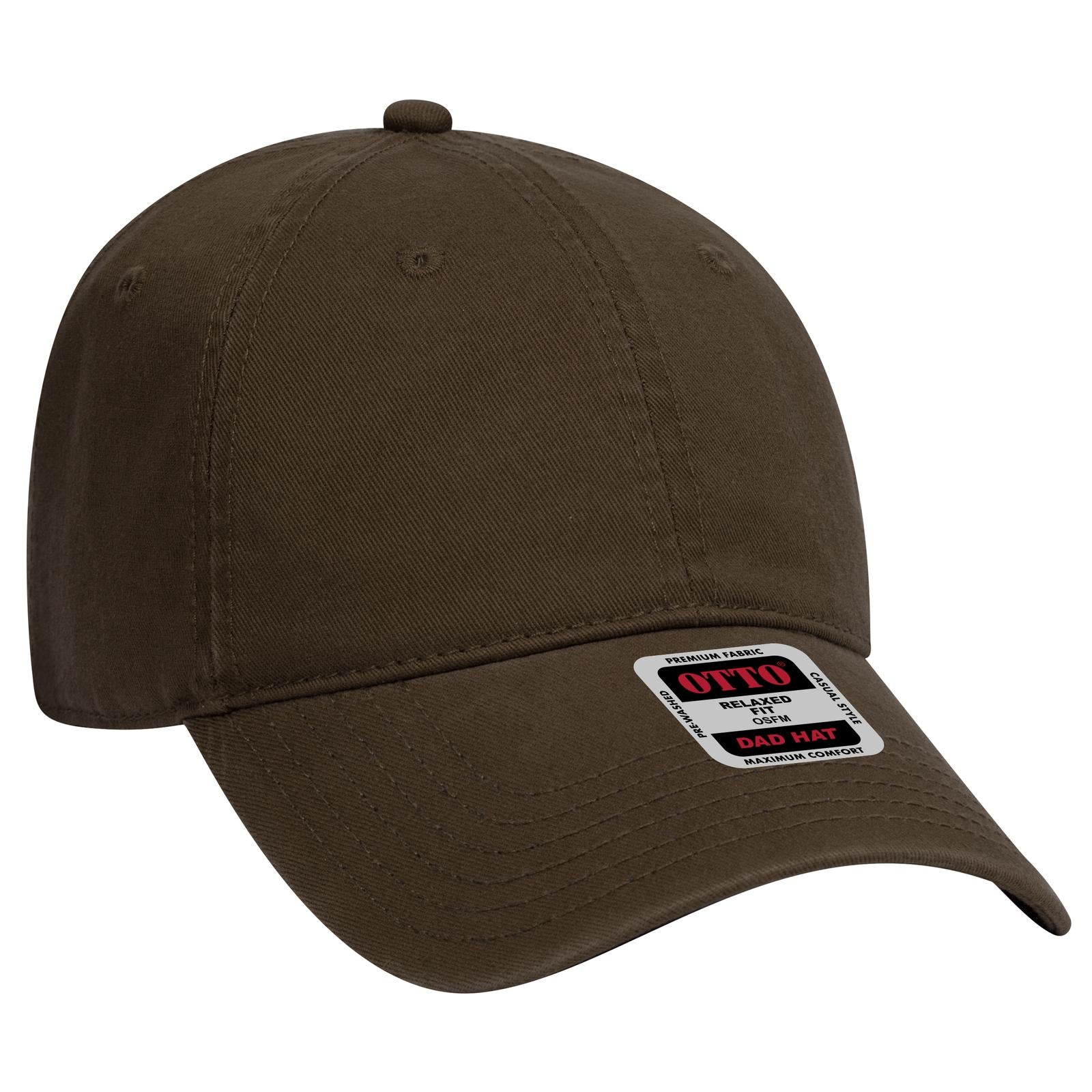 Custom Embroidered or DTF Printed - OTTO CAP® 6 Panel Low Profile Dad Hat