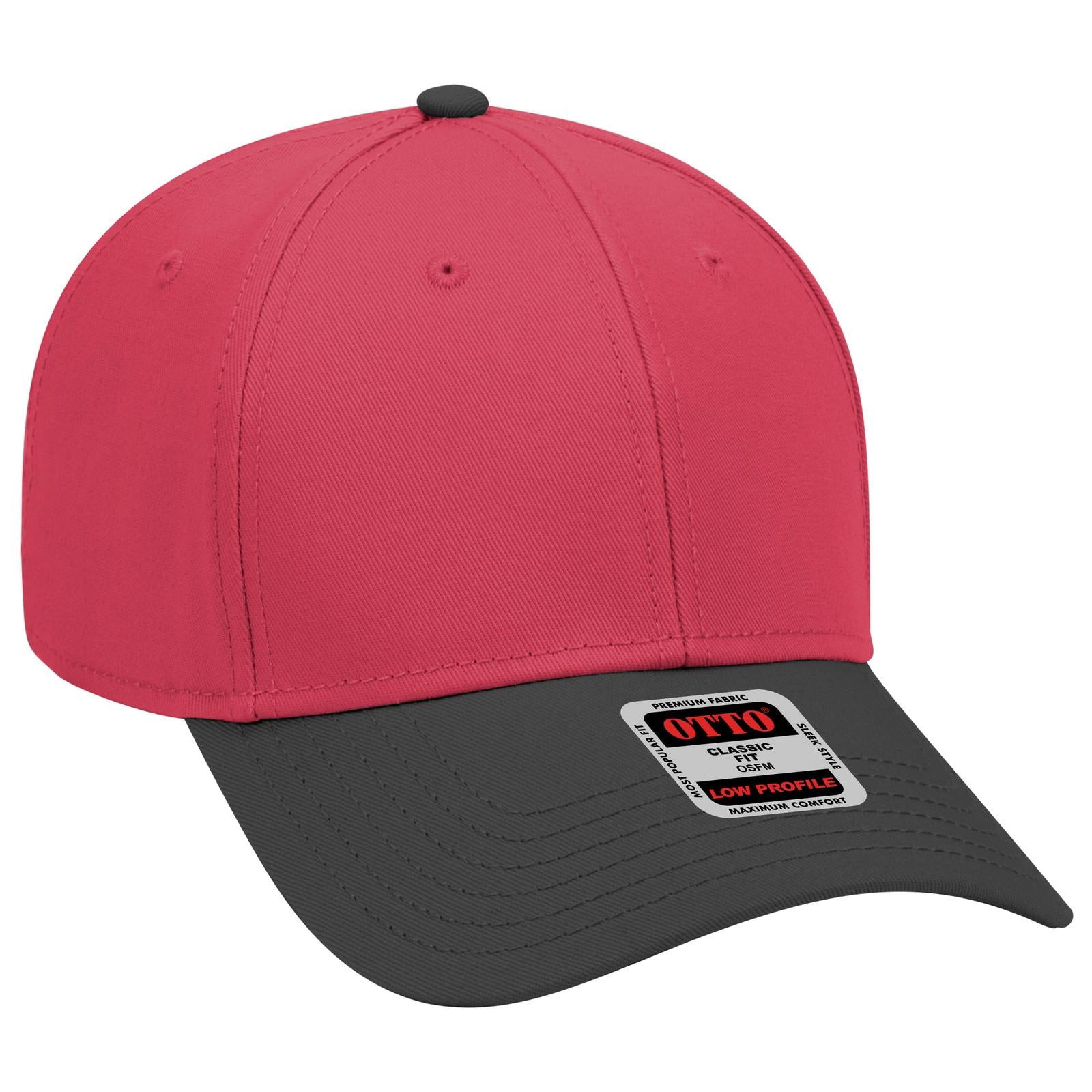 Custom Embroidered or DTF Printed - OTTO CAP® 6 Panel Low Profile Baseball Cap