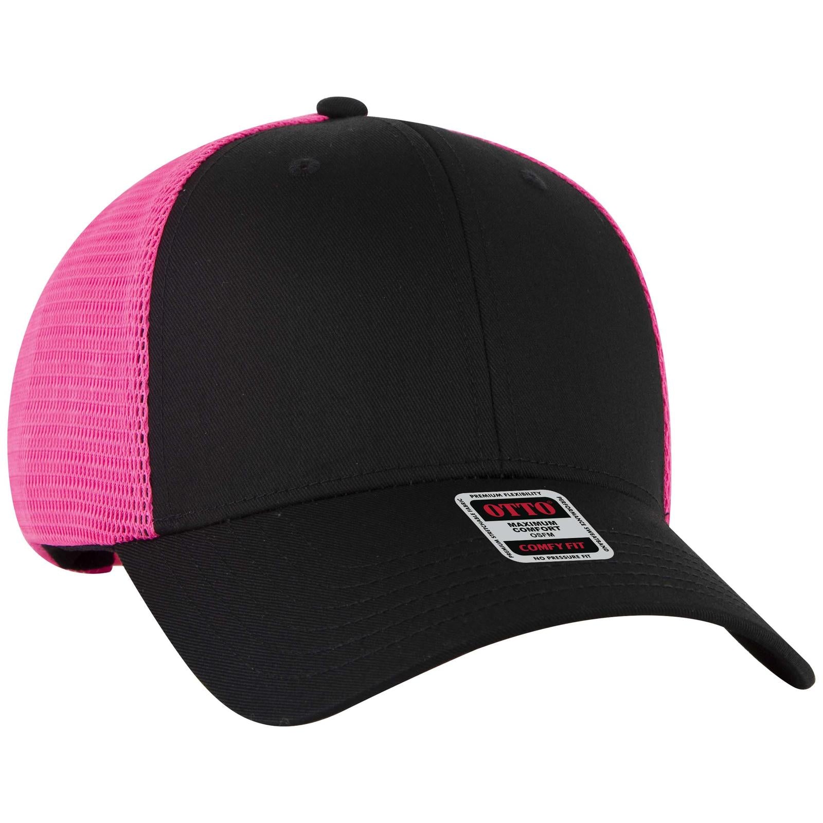 Custom Embroidered or DTF Printed - OTTO CAP® OTTO COMFY FIT® 6 Panel Low Profile Mesh Back Trucker Hat