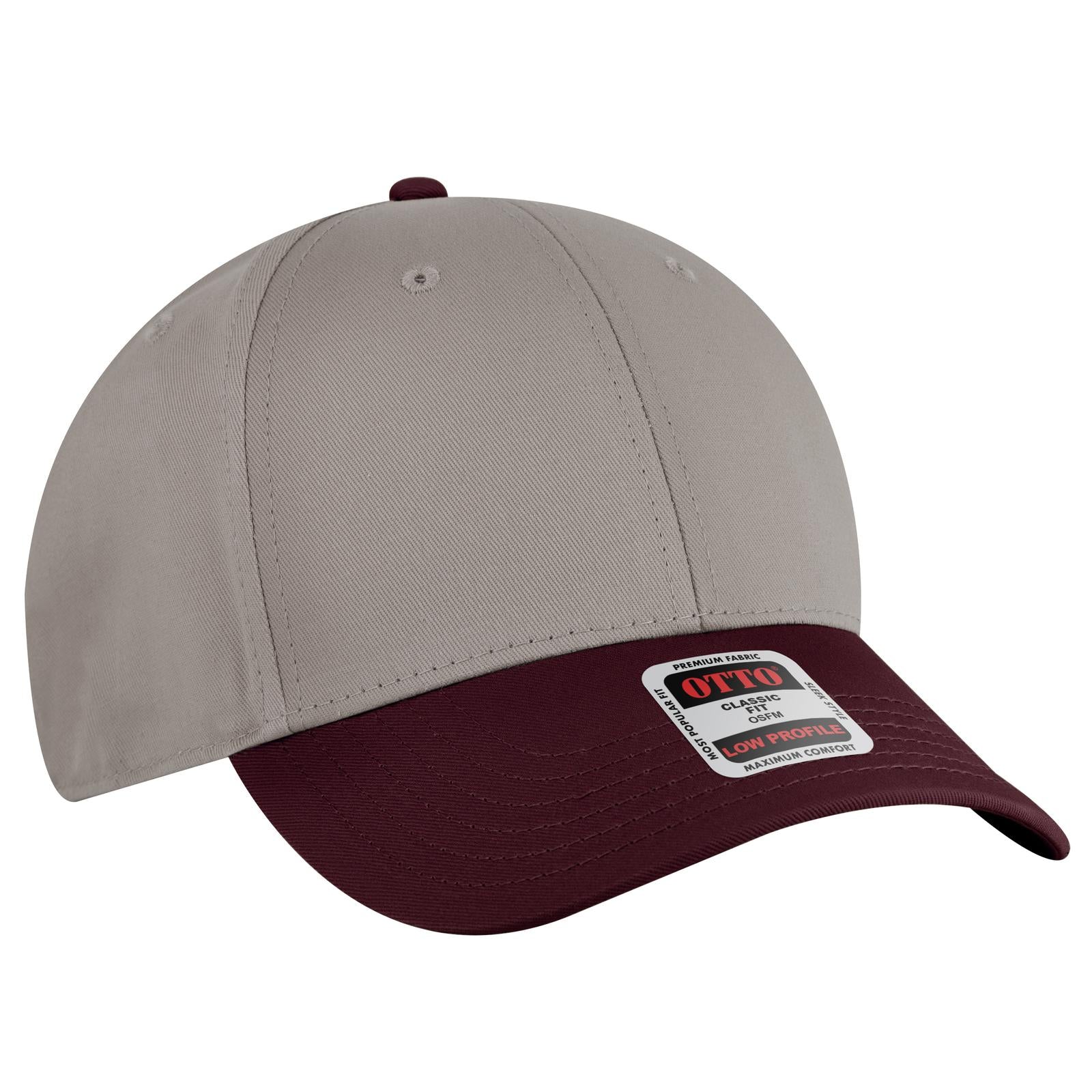 Custom Embroidered or DTF Printed - OTTO CAP® 6 Panel Low Profile Baseball Cap