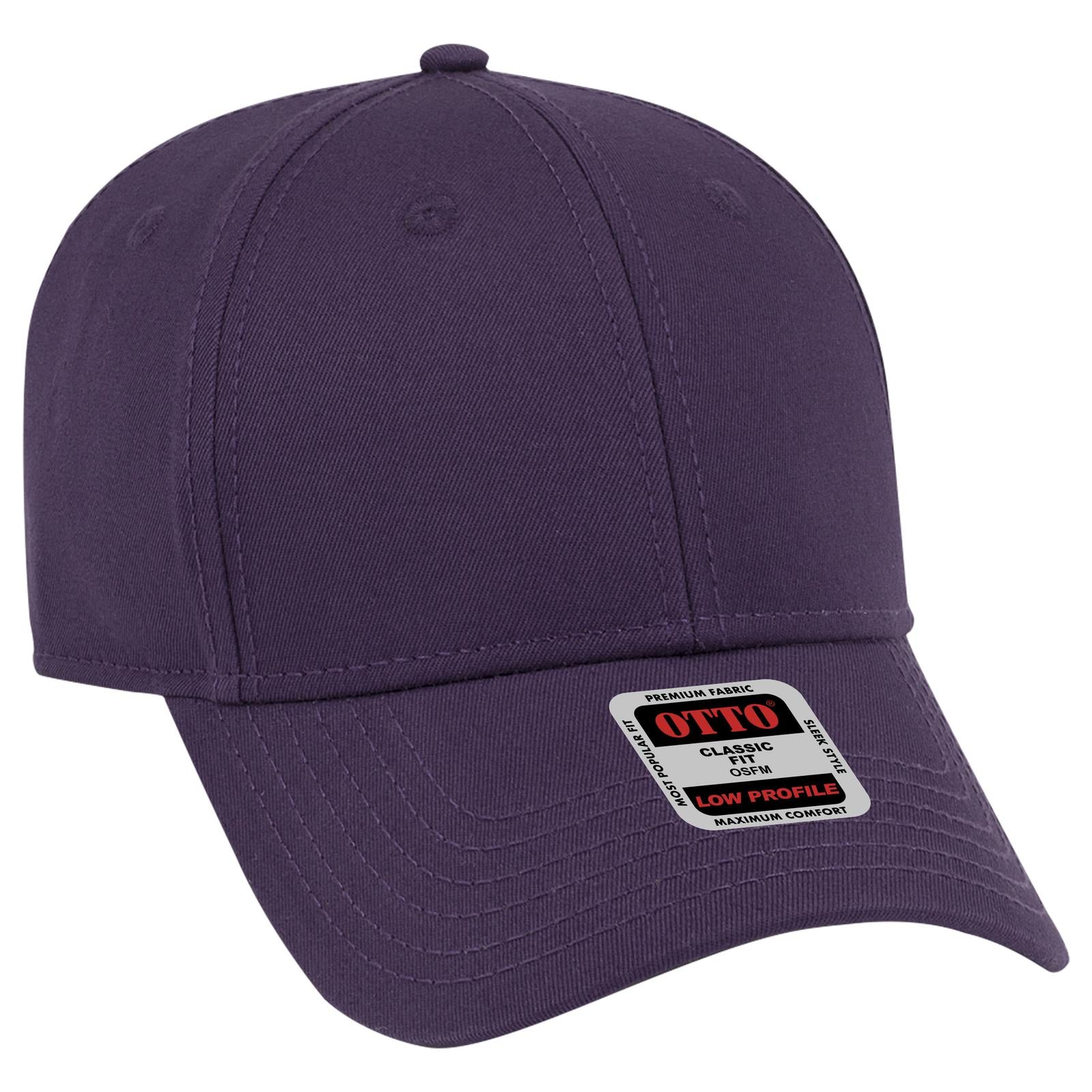 Custom Embroidered or DTF Printed - OTTO CAP® 6 Panel Low Profile Baseball Cap