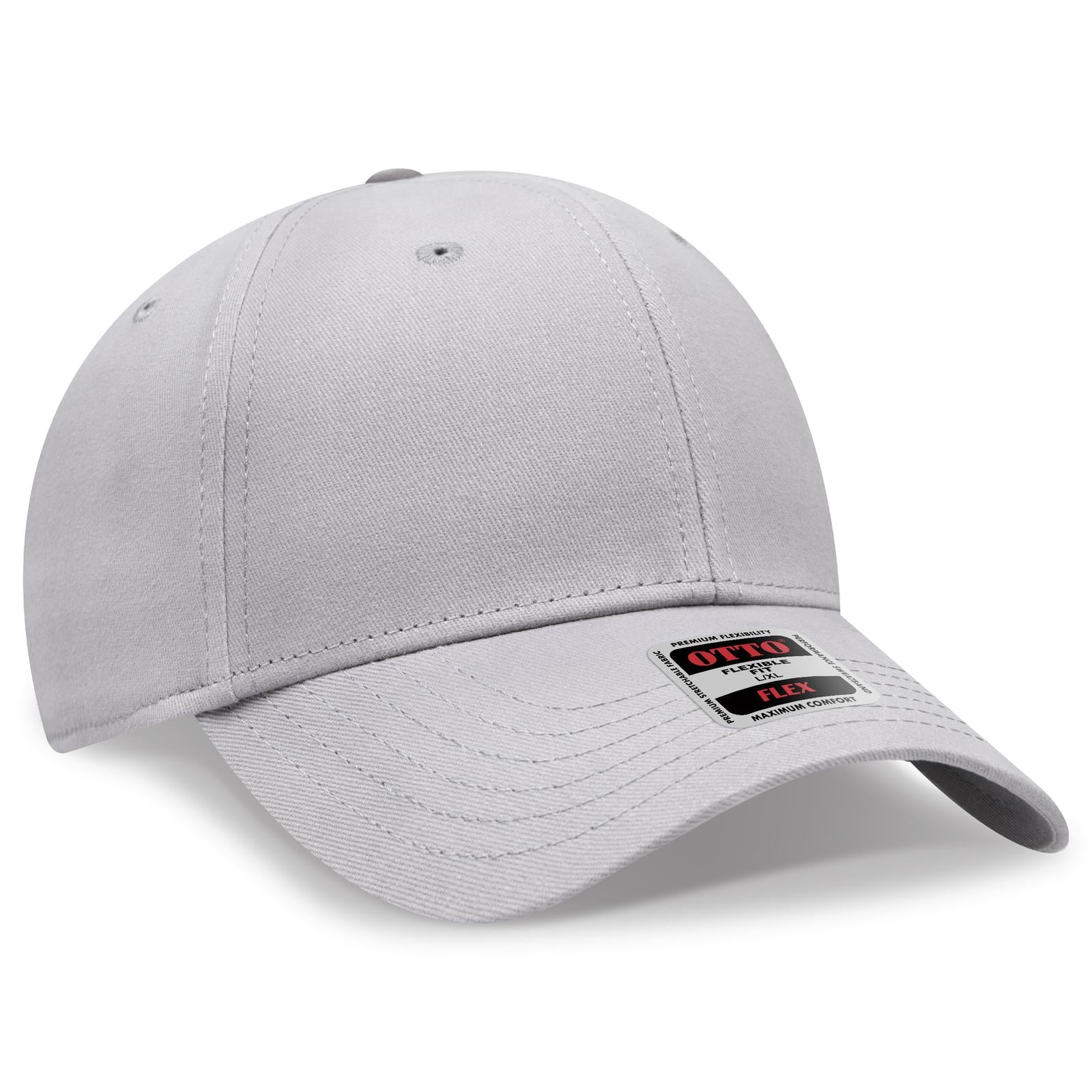 Custom Embroidered or DTF Printed - OTTO CAP® OTTO FLEX® Fitted 6 Panel Low Profile Baseball Cap