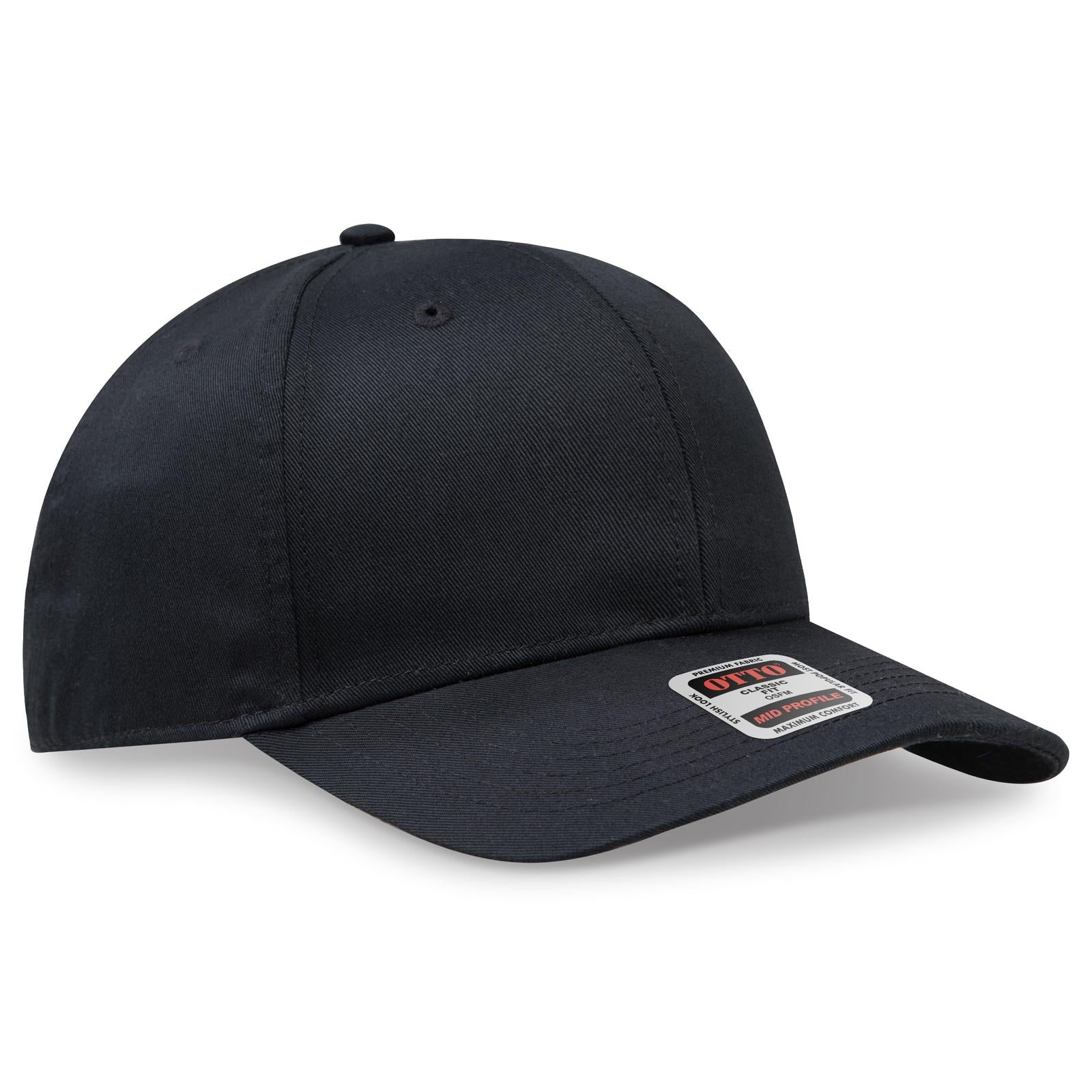 Custom Embroidered or DTF Printed - OTTO CAP® 6 Panel Mid Profile Baseball Cap