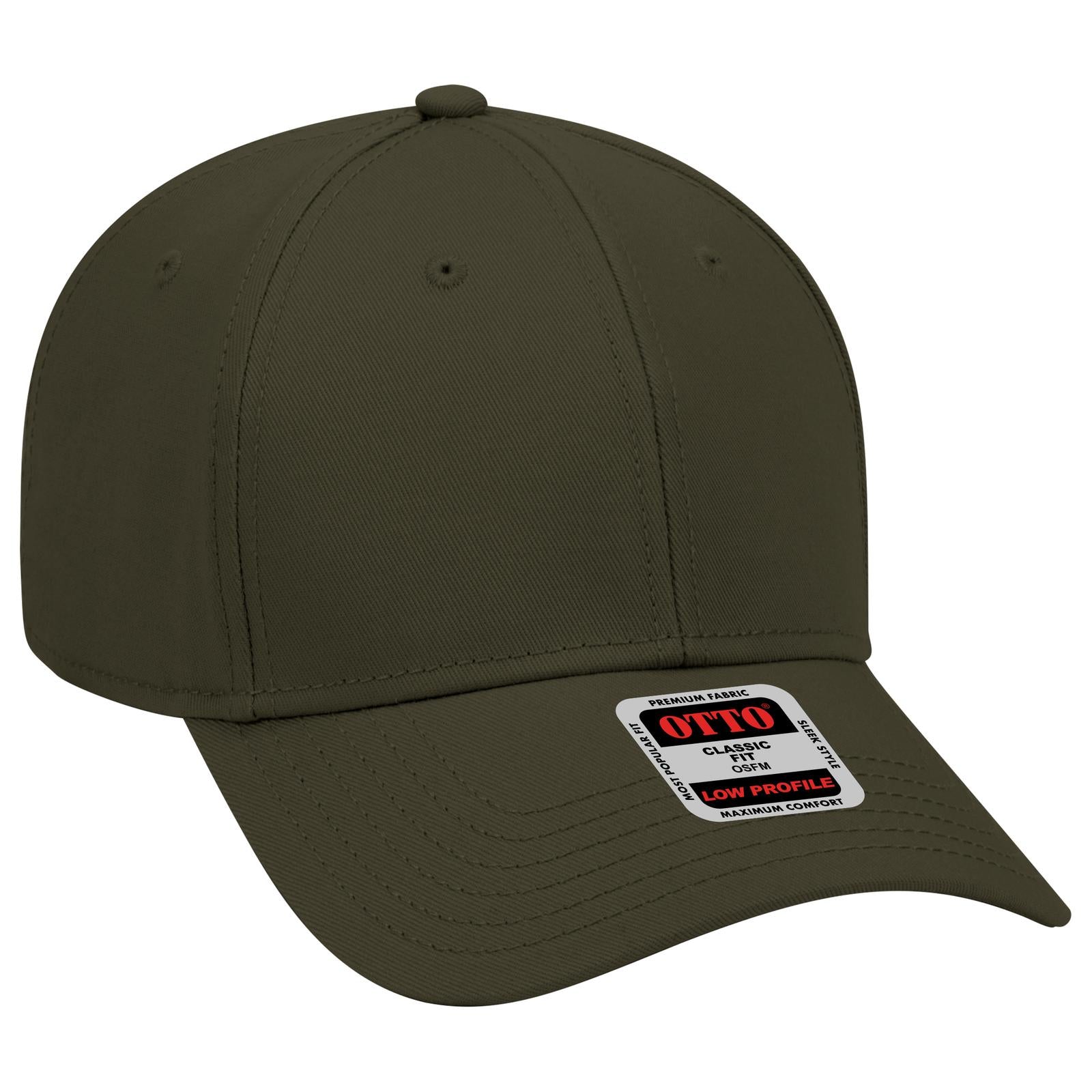Custom Embroidered or DTF Printed - OTTO CAP® 6 Panel Low Profile Baseball Cap