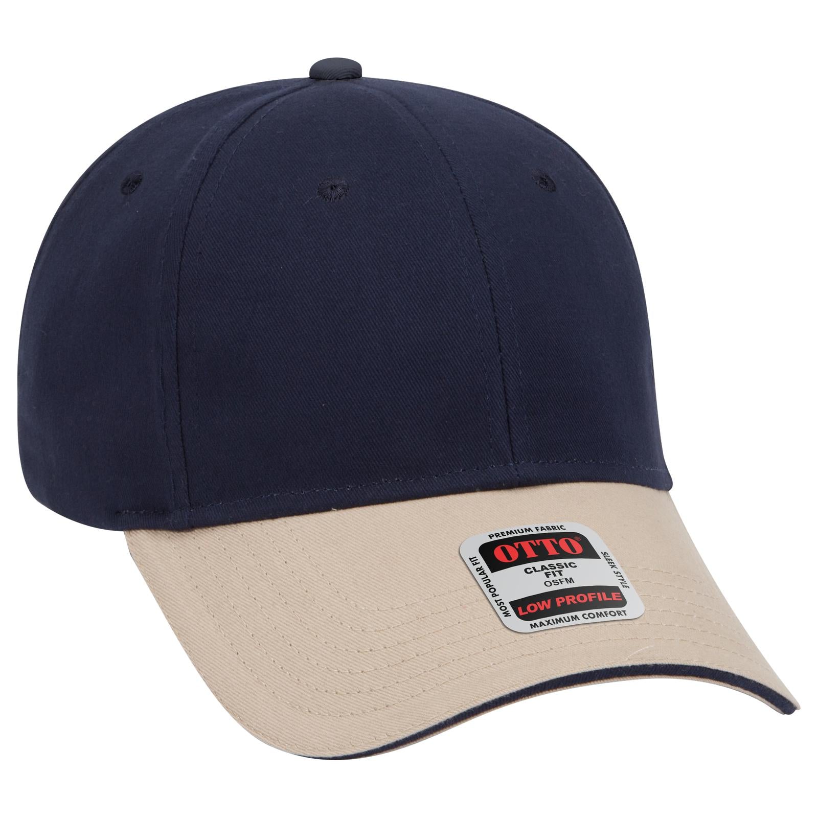 Custom Embroidered or DTF Printed - OTTO CAP® 6 Panel Low Profile Baseball Cap