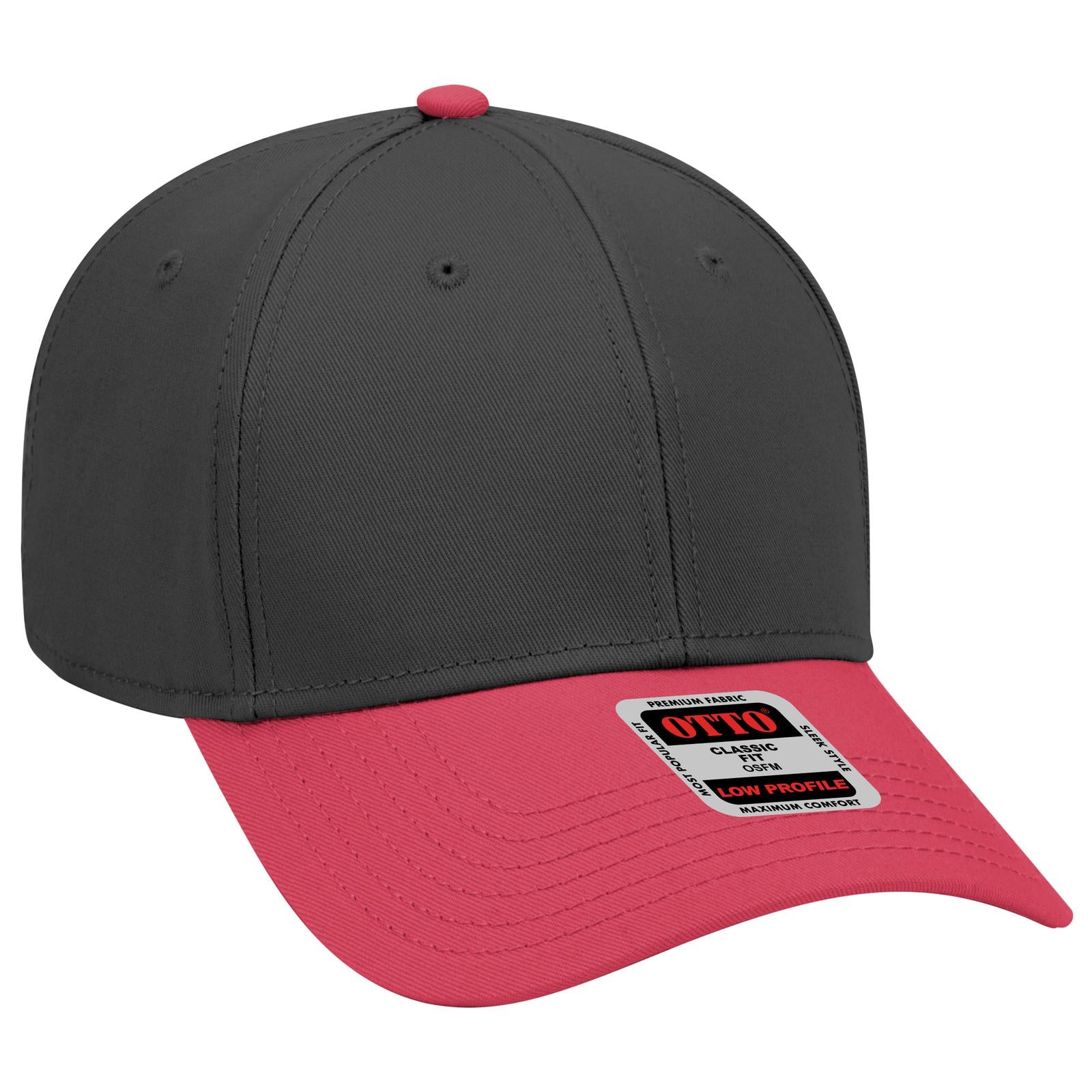 Custom Embroidered or DTF Printed - OTTO CAP® 6 Panel Low Profile Baseball Cap