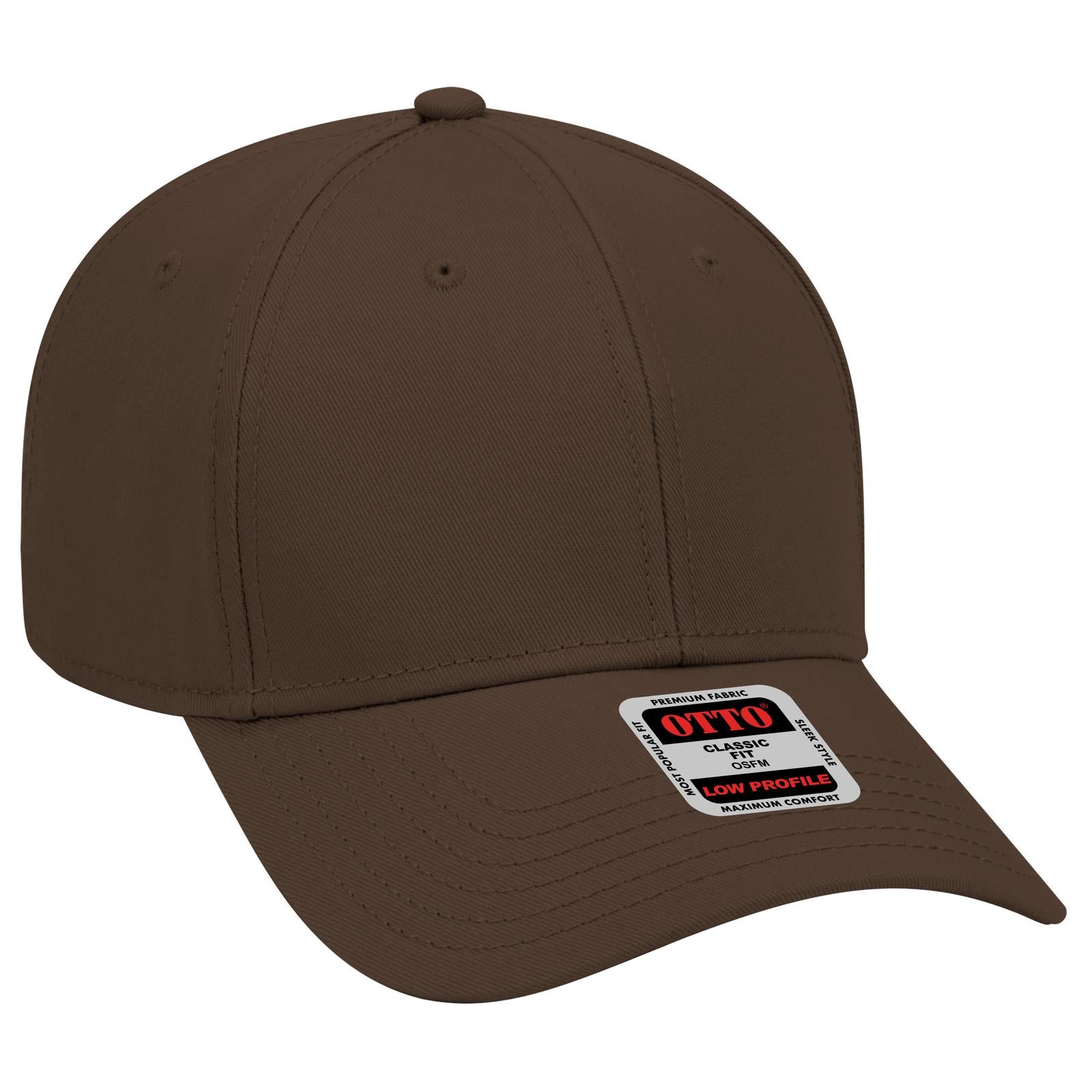 Custom Embroidered or DTF Printed - OTTO CAP® 6 Panel Low Profile Baseball Cap