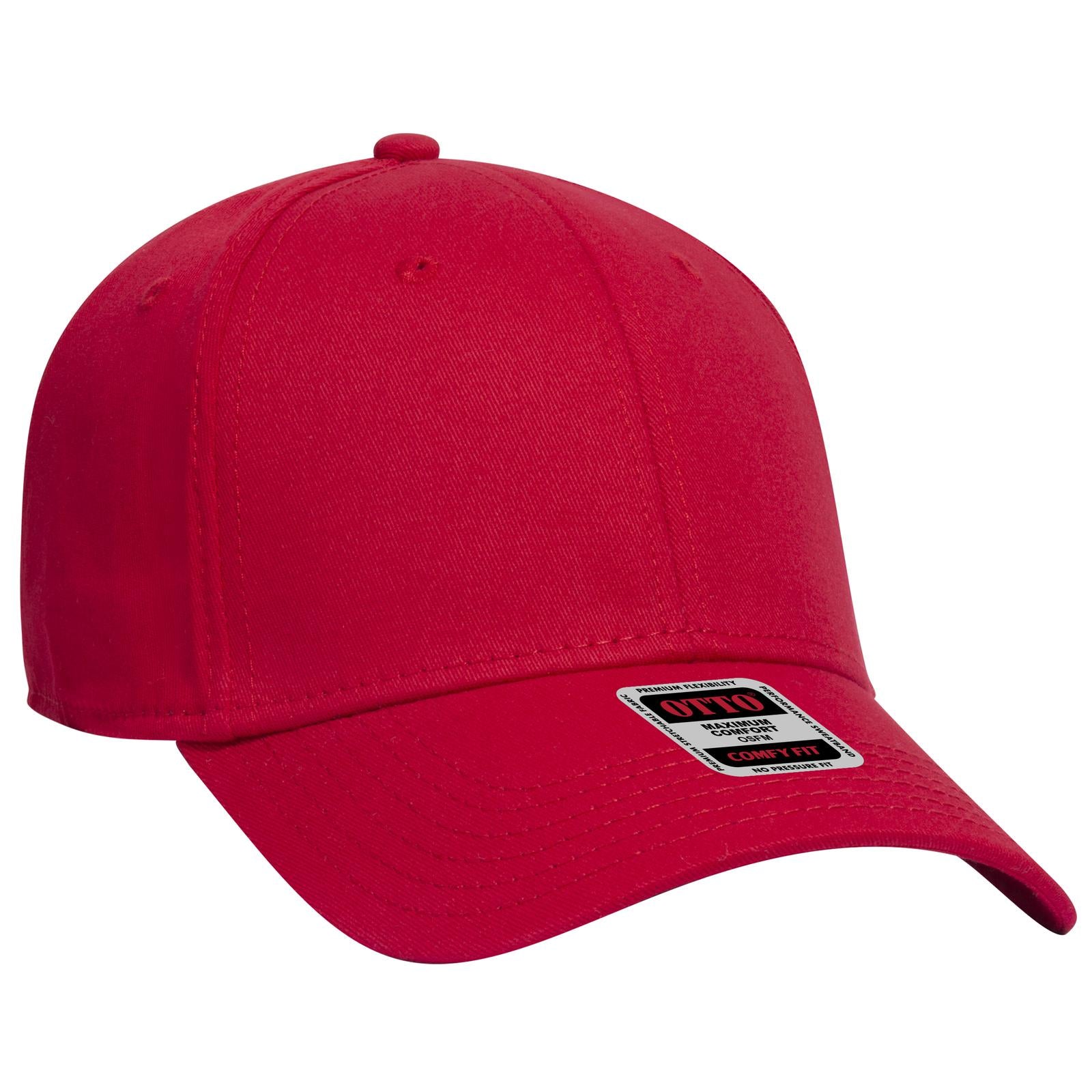 Custom Embroidered or DTF Printed - OTTO CAP® OTTO COMFY FIT® 6 Panel Low Profile Baseball Cap