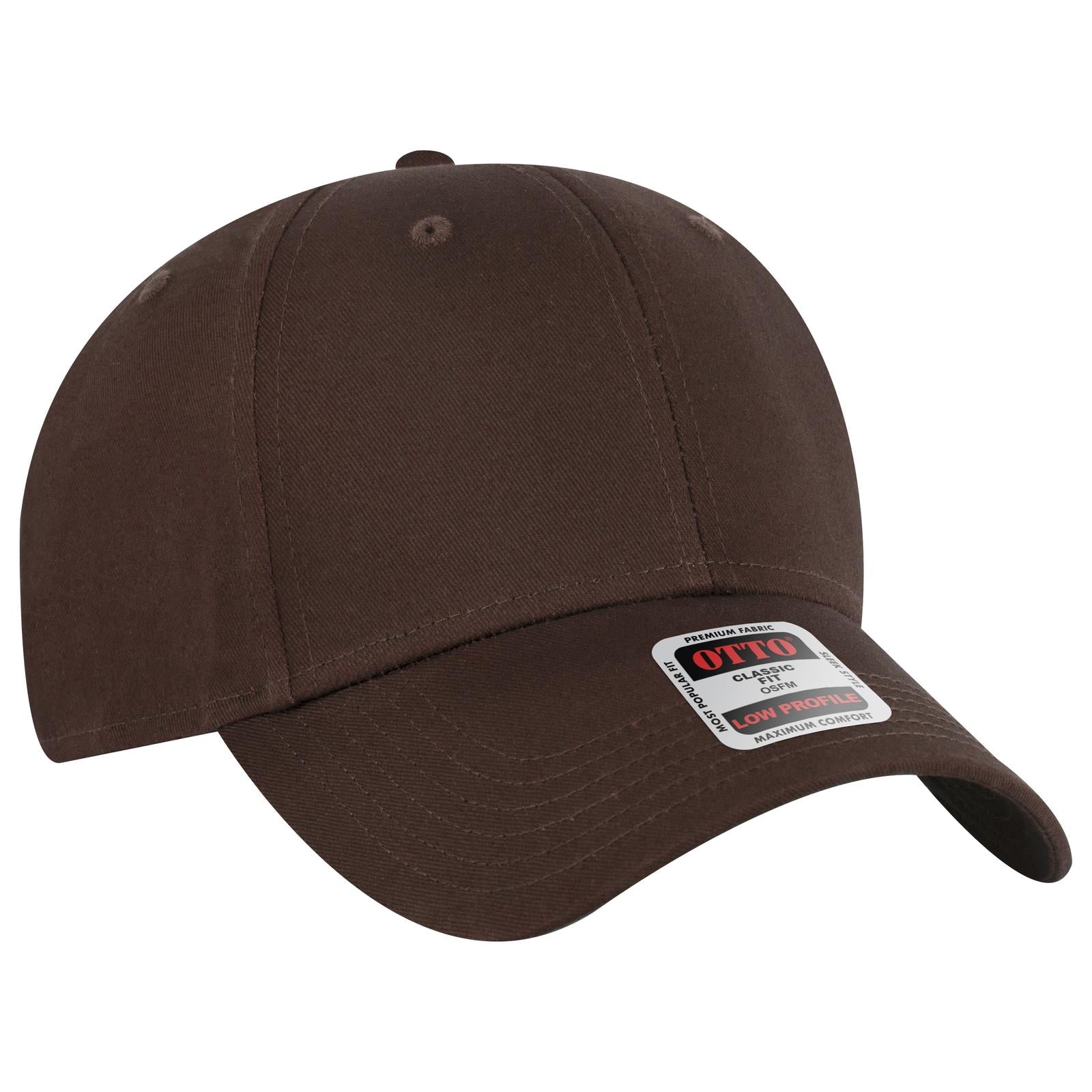Custom Embroidered or DTF Printed - OTTO CAP® 6 Panel Low Profile Baseball Cap