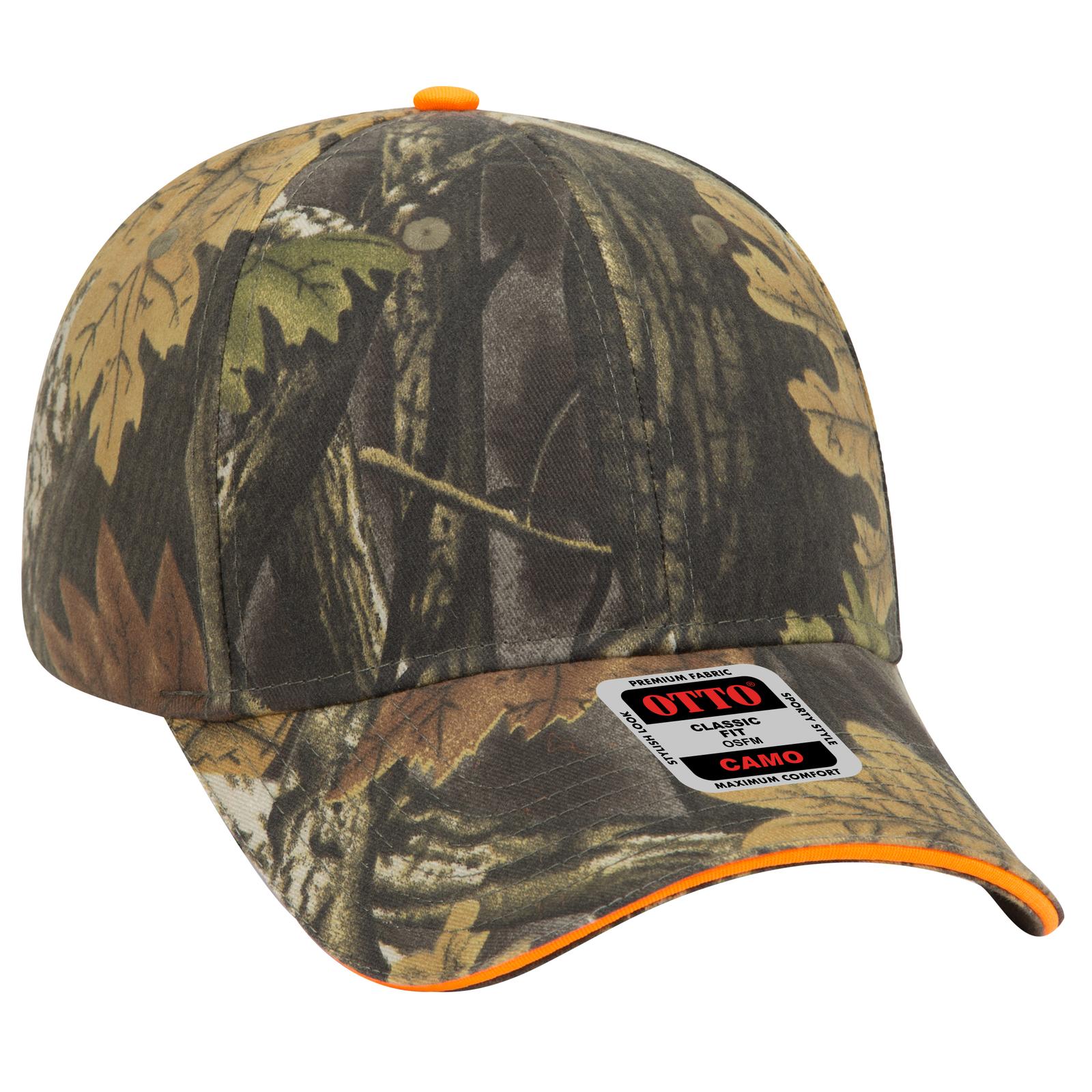 Custom Embroidered or DTF Printed - OTTO CAP® Camouflage 6 Panel Low Profile Baseball Cap