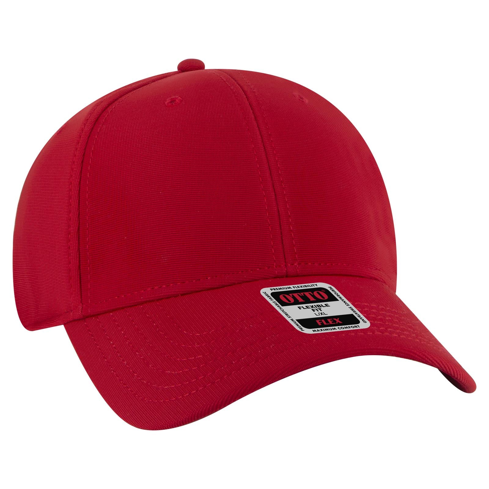 Custom Embroidered or DTF Printed - OTTO CAP® OTTO FLEX® Fitted 6 Panel Low Profile Baseball Cap