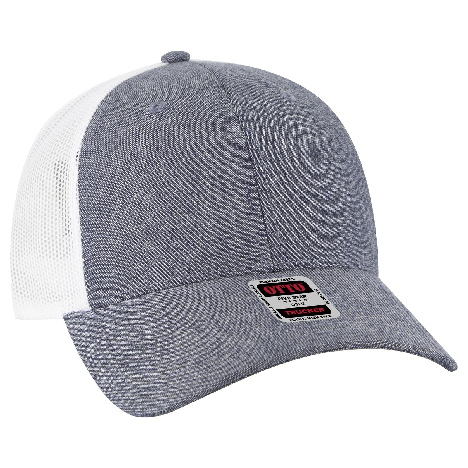Custom Embroidered or DTF Printed - OTTO CAP® 6 Panel Low Profile Mesh Back Trucker Hat