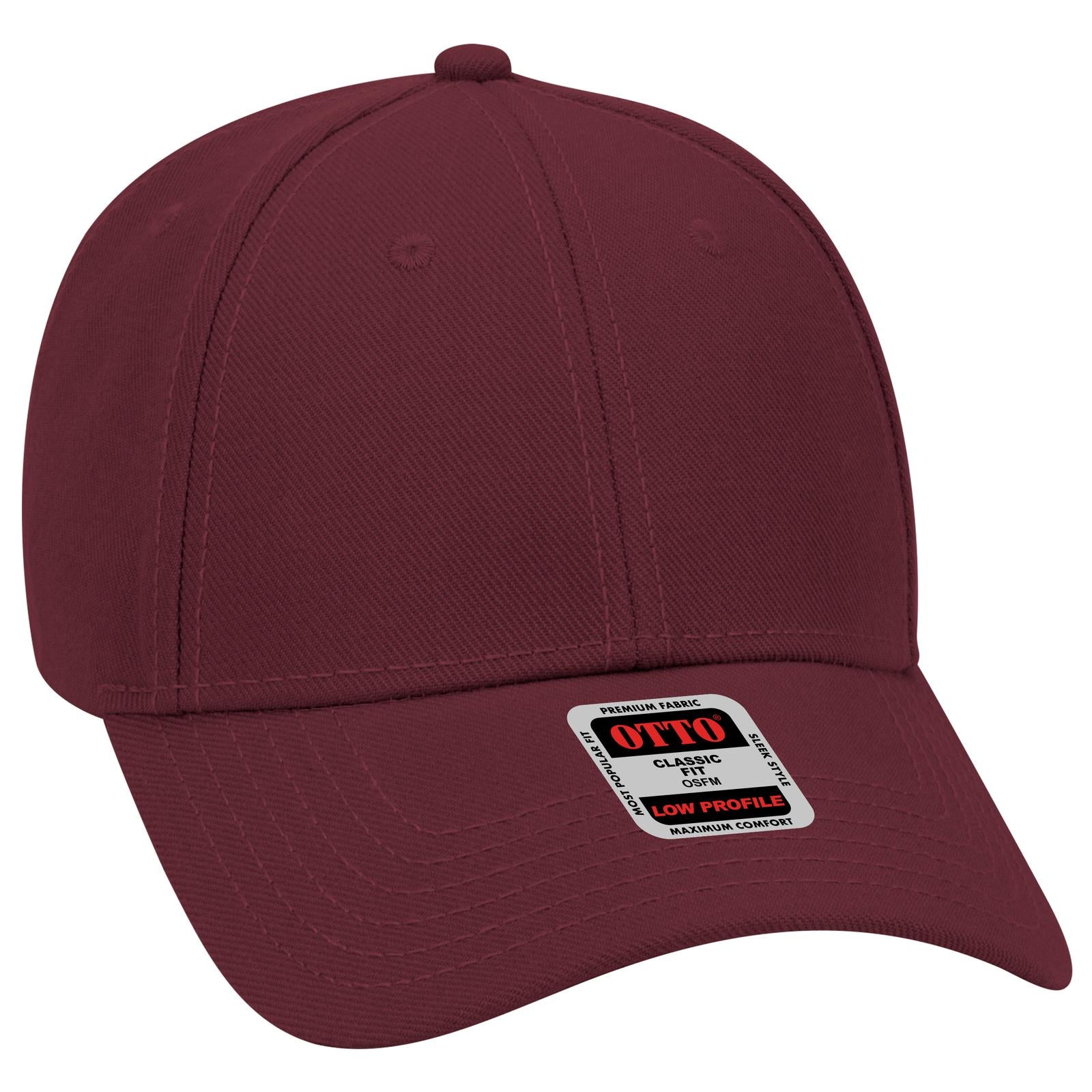 Custom Embroidered or DTF Printed - OTTO CAP® 6 Panel Low Profile Baseball Cap