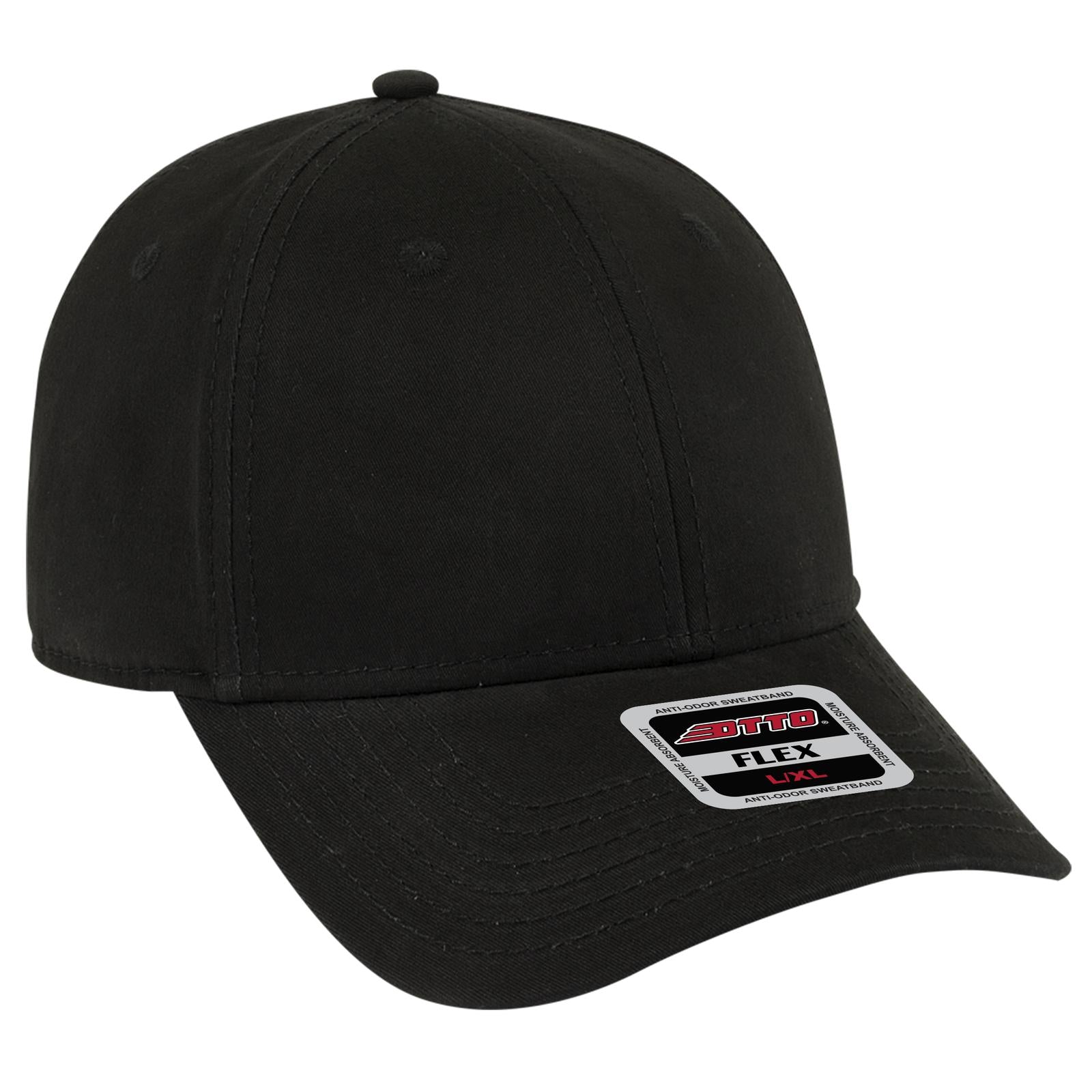 Custom Embroidered or DTF Printed - OTTO CAP® OTTO FLEX® Fitted 6 Panel Low Profile Baseball Cap