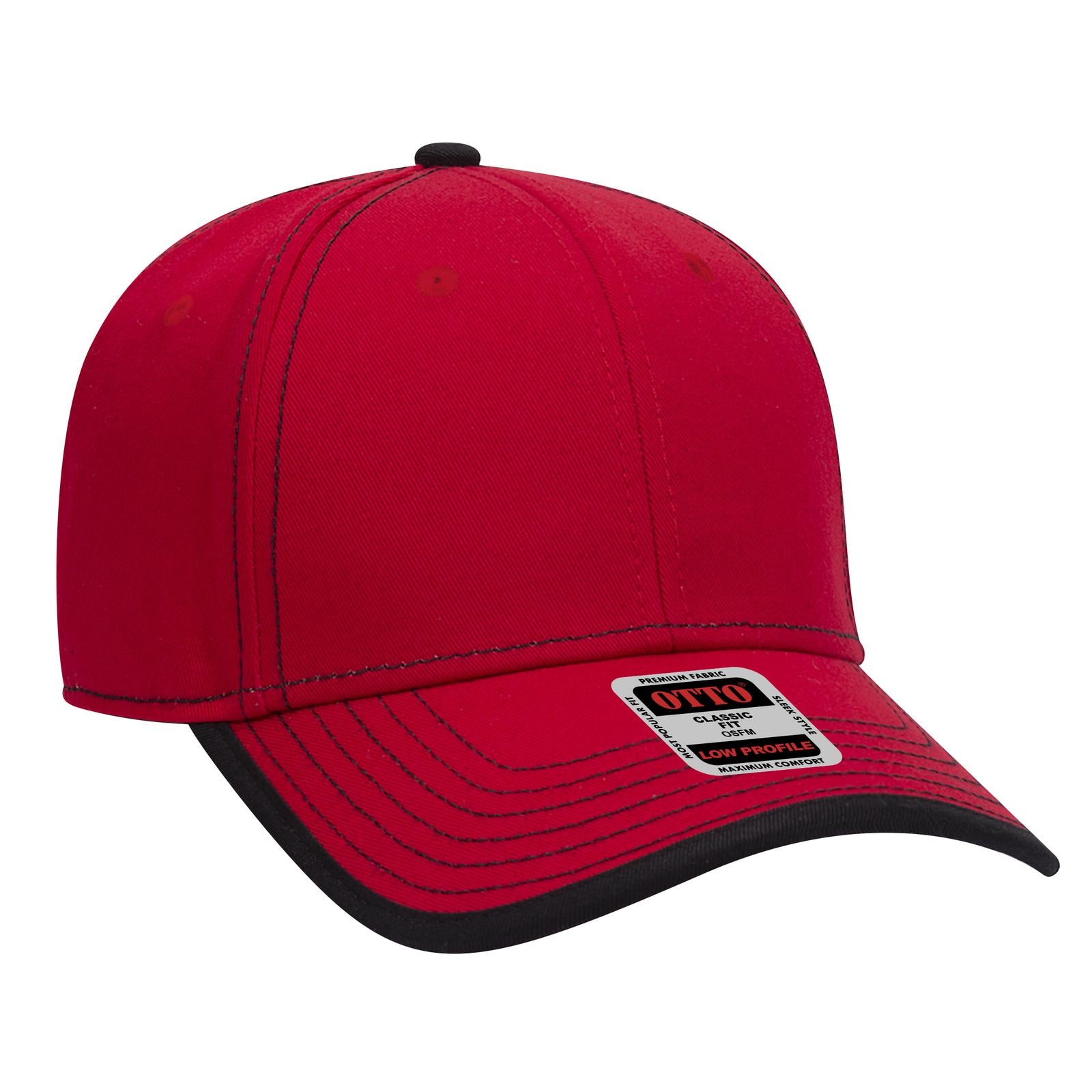 Custom Embroidered or DTF Printed - OTTO CAP® 6 Panel Low Profile Baseball Cap