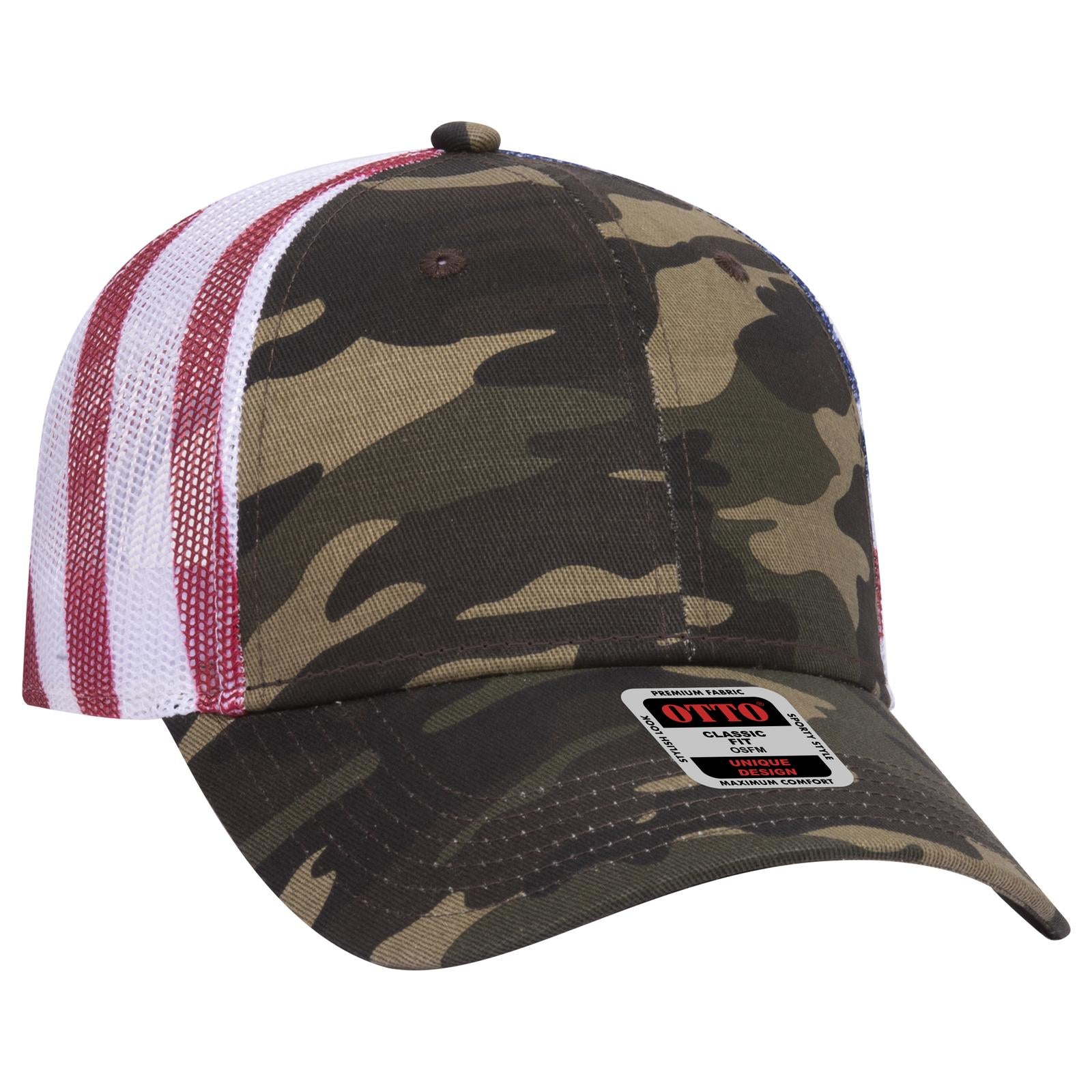 Custom Embroidered or DTF Printed - OTTO CAP® 6 Panel Low Profile Mesh Back Trucker Hat