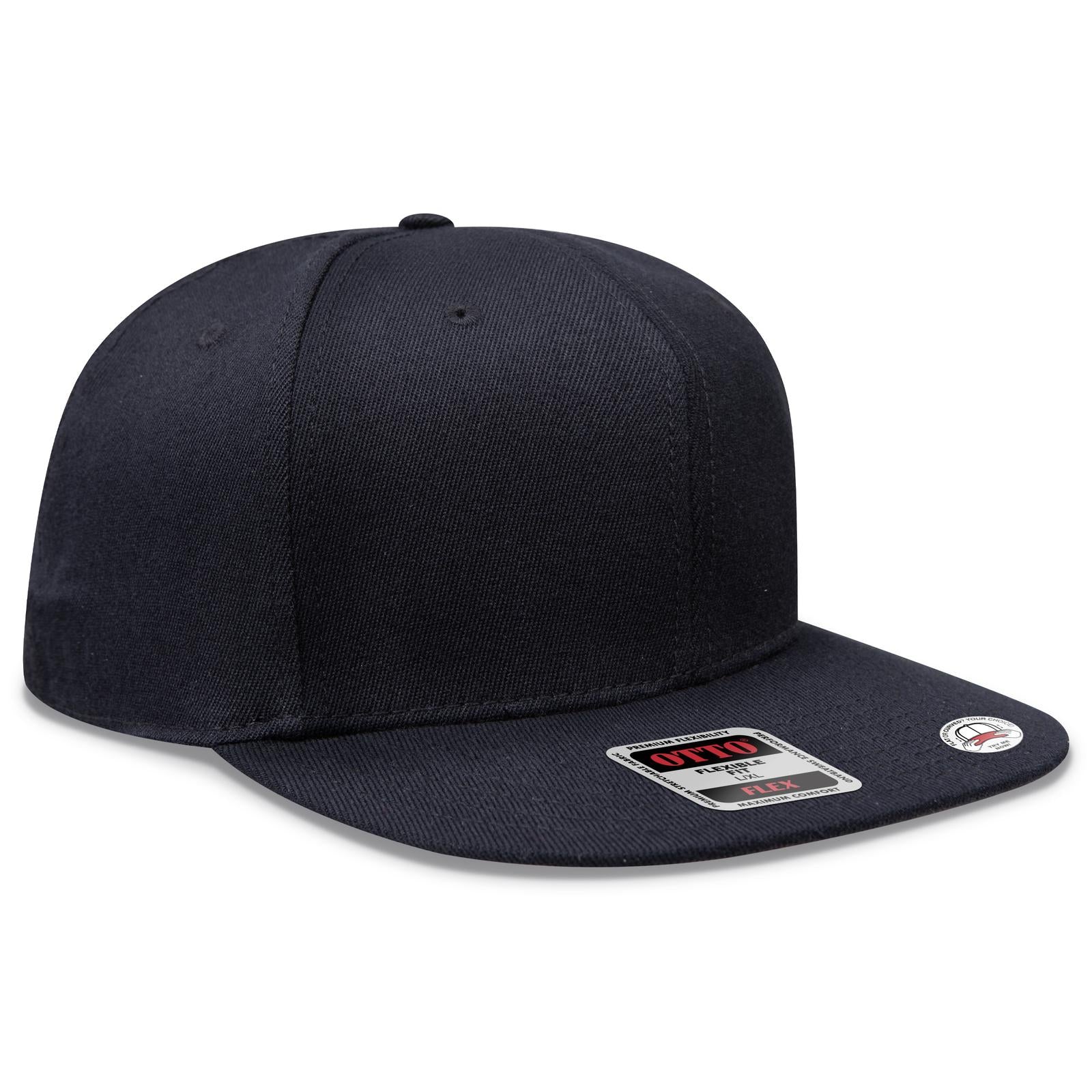 Custom Embroidered or DTF Printed - OTTO CAP® OTTO FLEX® Fitted 6 Panel Pro Style Baseball Cap
