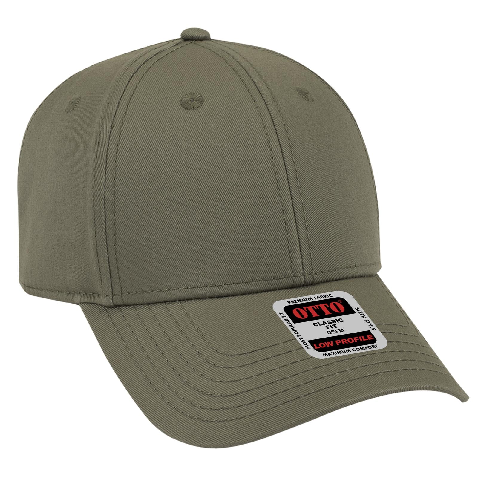 Custom Embroidered or DTF Printed - OTTO CAP® 6 Panel Low Profile Baseball Cap
