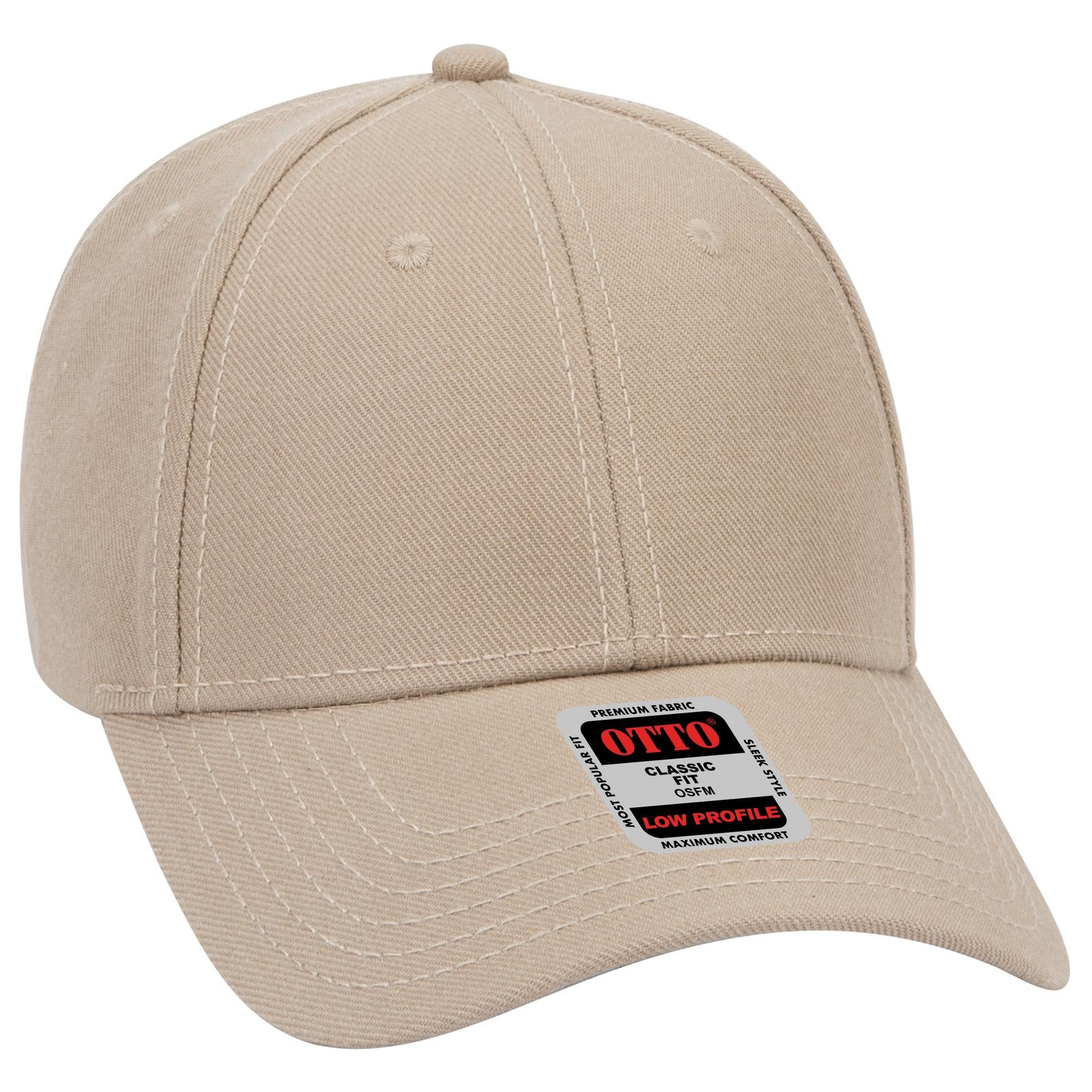 Custom Embroidered or DTF Printed - OTTO CAP® 6 Panel Low Profile Baseball Cap