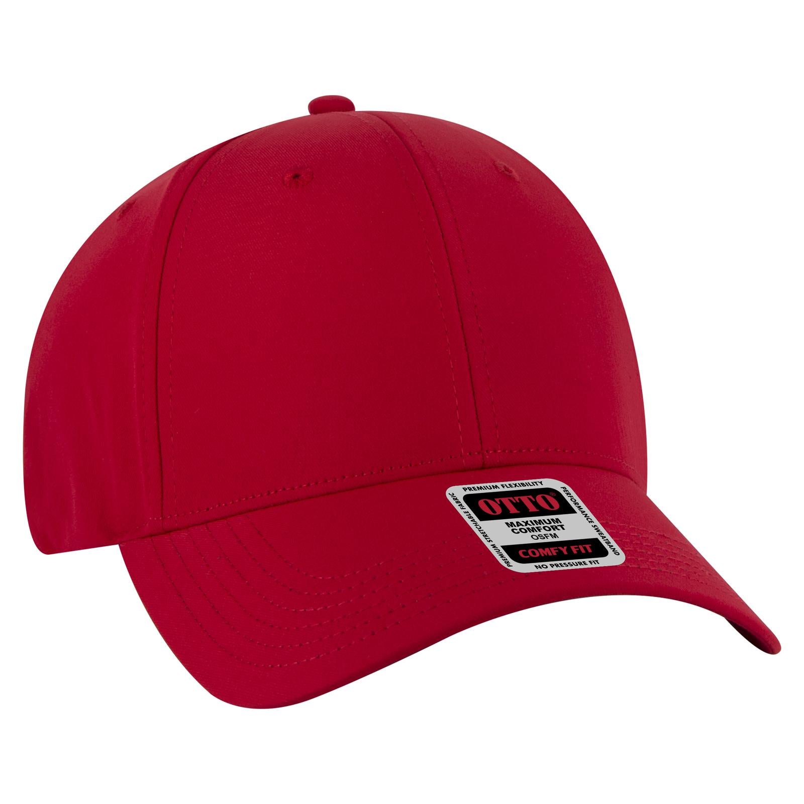 Custom Embroidered or DTF Printed - OTTO CAP® OTTO COMFY FIT® 6 Panel Low Profile Baseball Cap