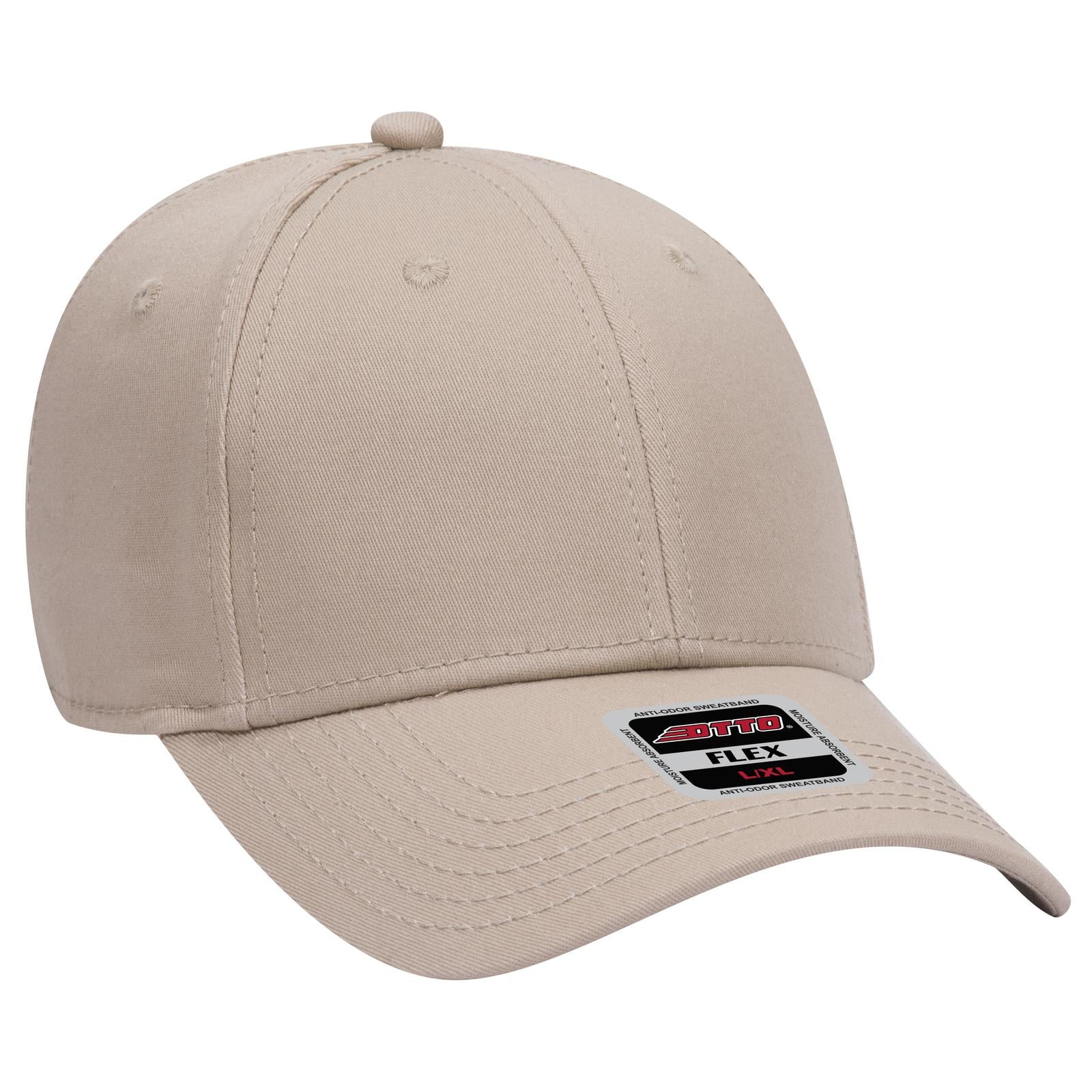 Custom Embroidered or DTF Printed - OTTO CAP® OTTO FLEX® Fitted 6 Panel Low Profile Baseball Cap