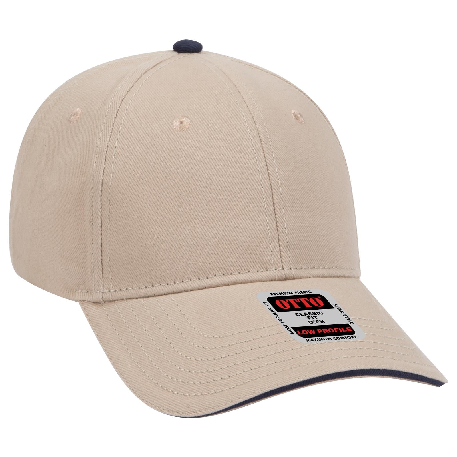 Custom Embroidered or DTF Printed - OTTO CAP® 6 Panel Low Profile Baseball Cap