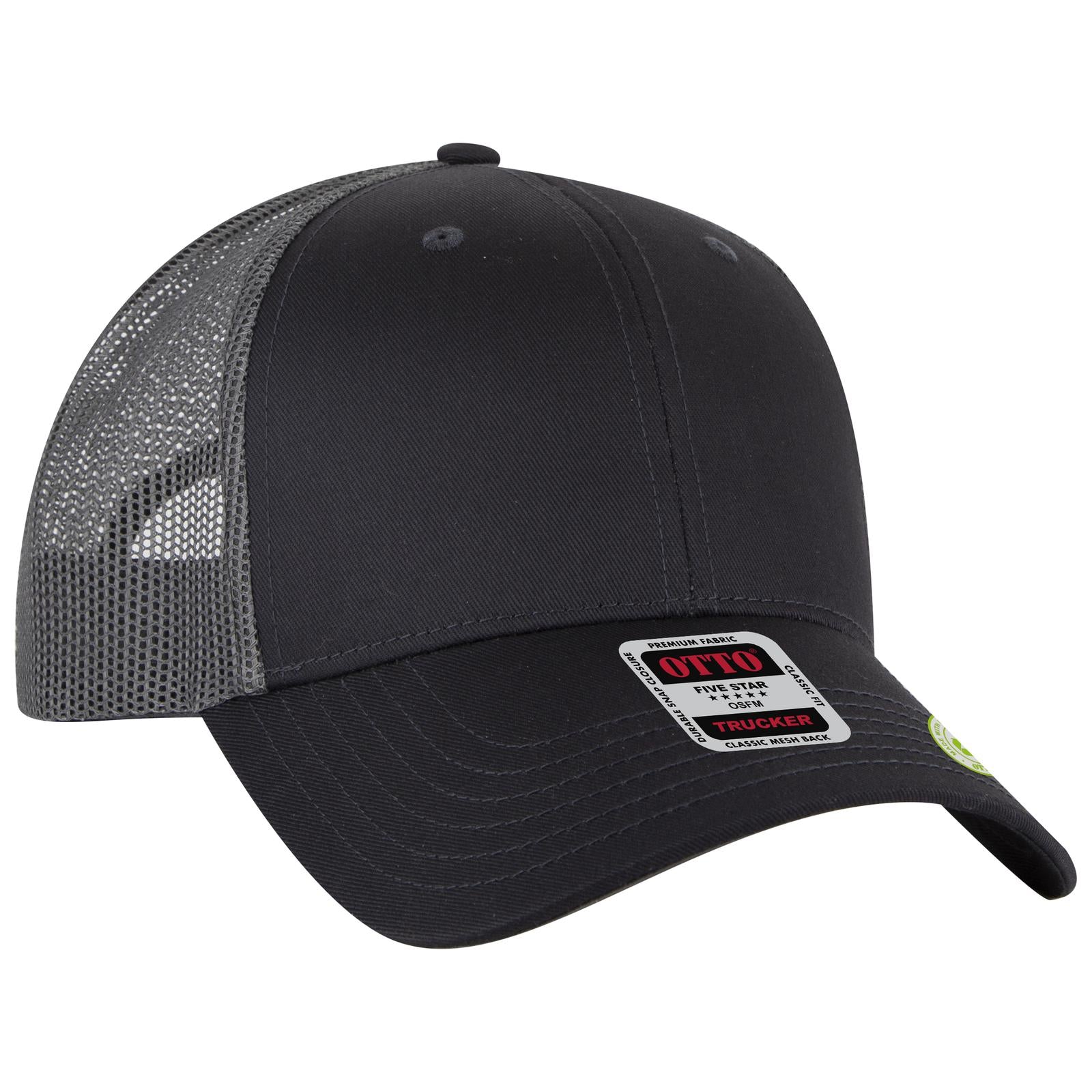 Custom Embroidered or DTF Printed - OTTO CAP® 6 Panel Low Profile Mesh Back Trucker Hat
