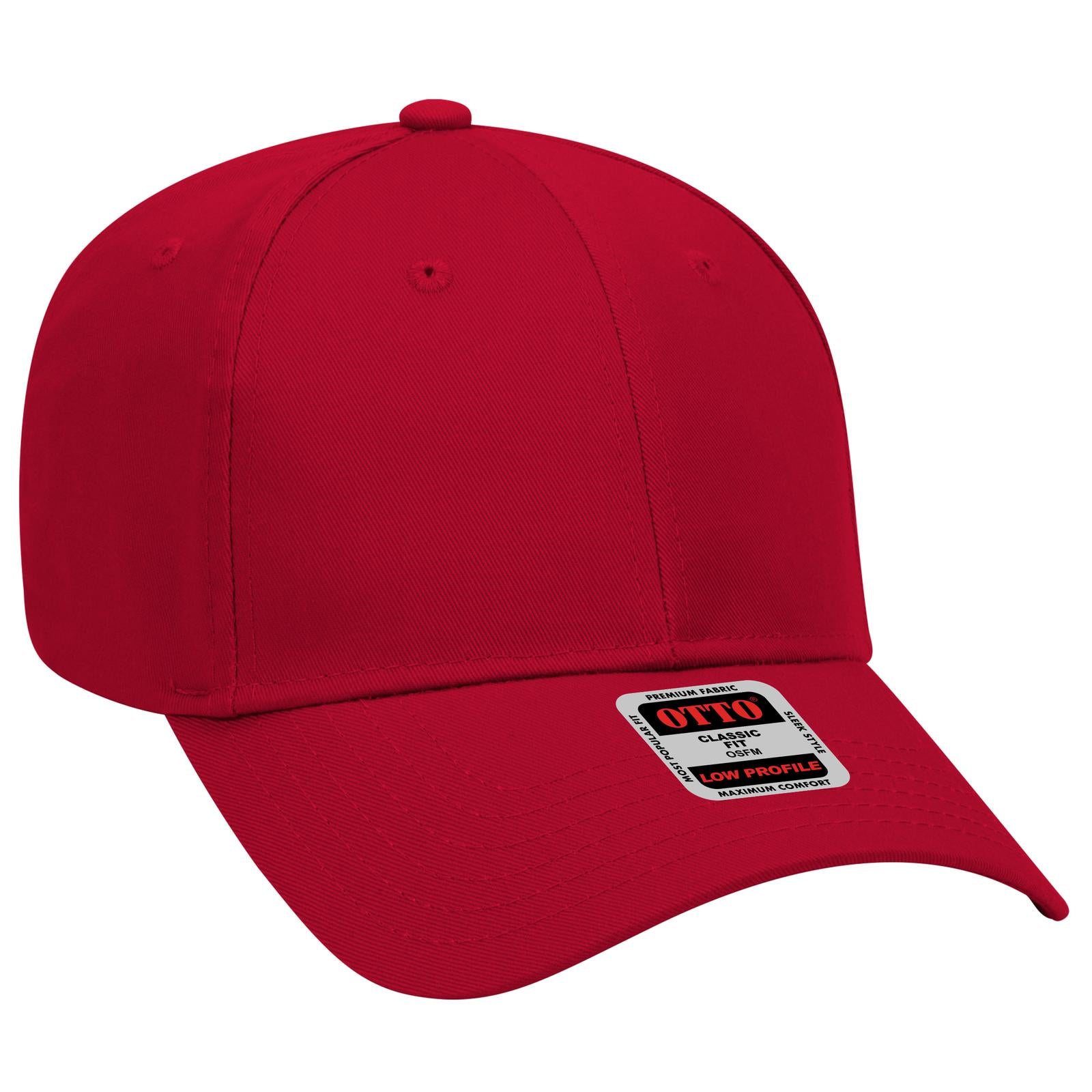 Custom Embroidered or DTF Printed - OTTO CAP® 6 Panel Low Profile Baseball Cap