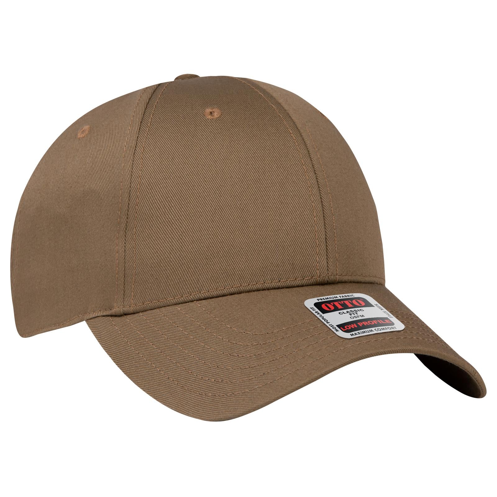 Custom Embroidered or DTF Printed - OTTO CAP® 6 Panel Low Profile Baseball Cap