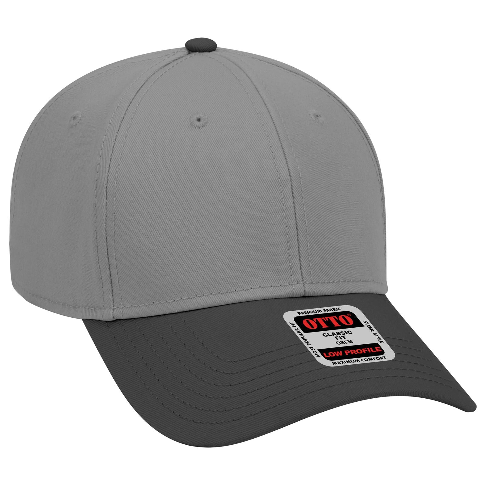 Custom Embroidered or DTF Printed - OTTO CAP® 6 Panel Low Profile Baseball Cap