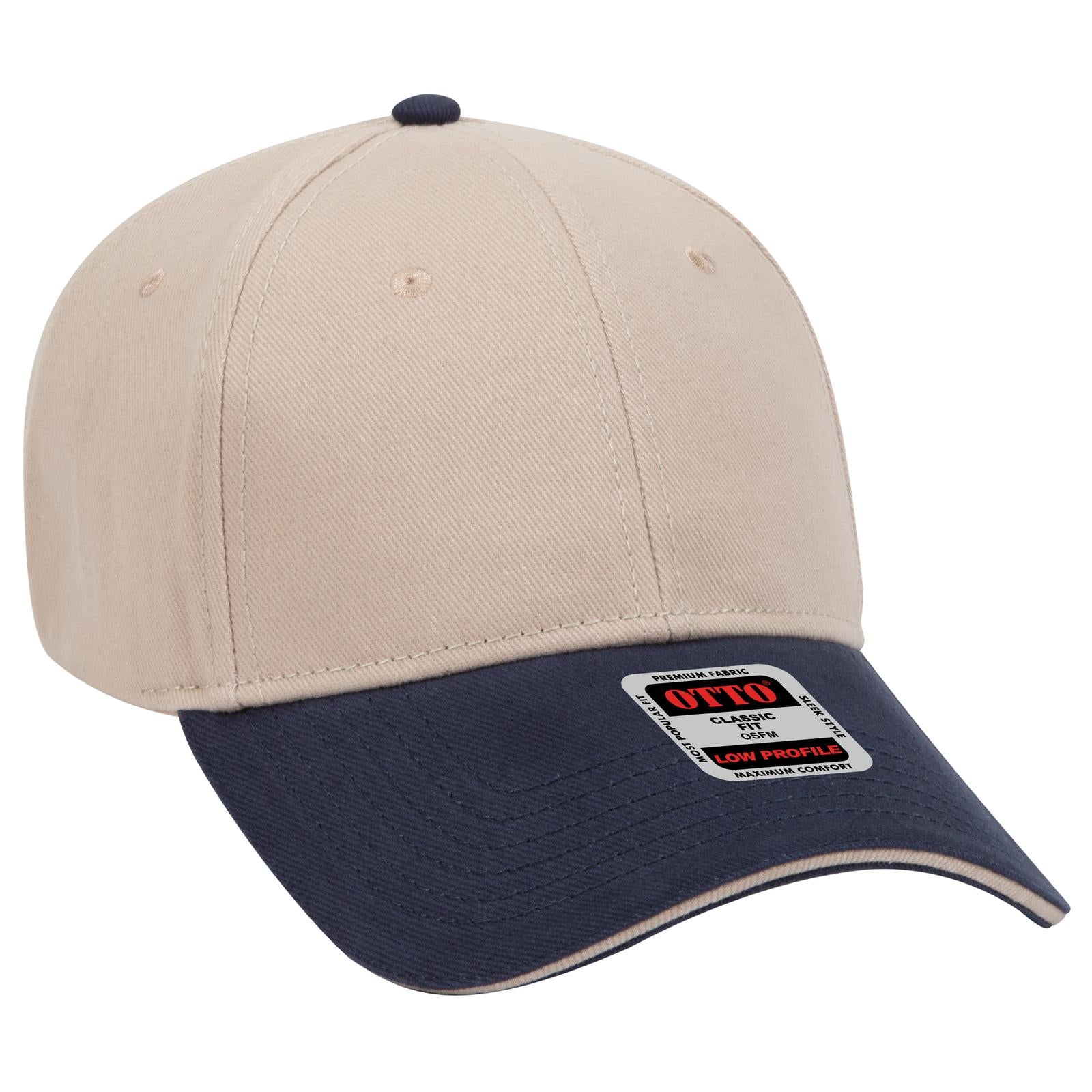 Custom Embroidered or DTF Printed - OTTO CAP® 6 Panel Low Profile Baseball Cap