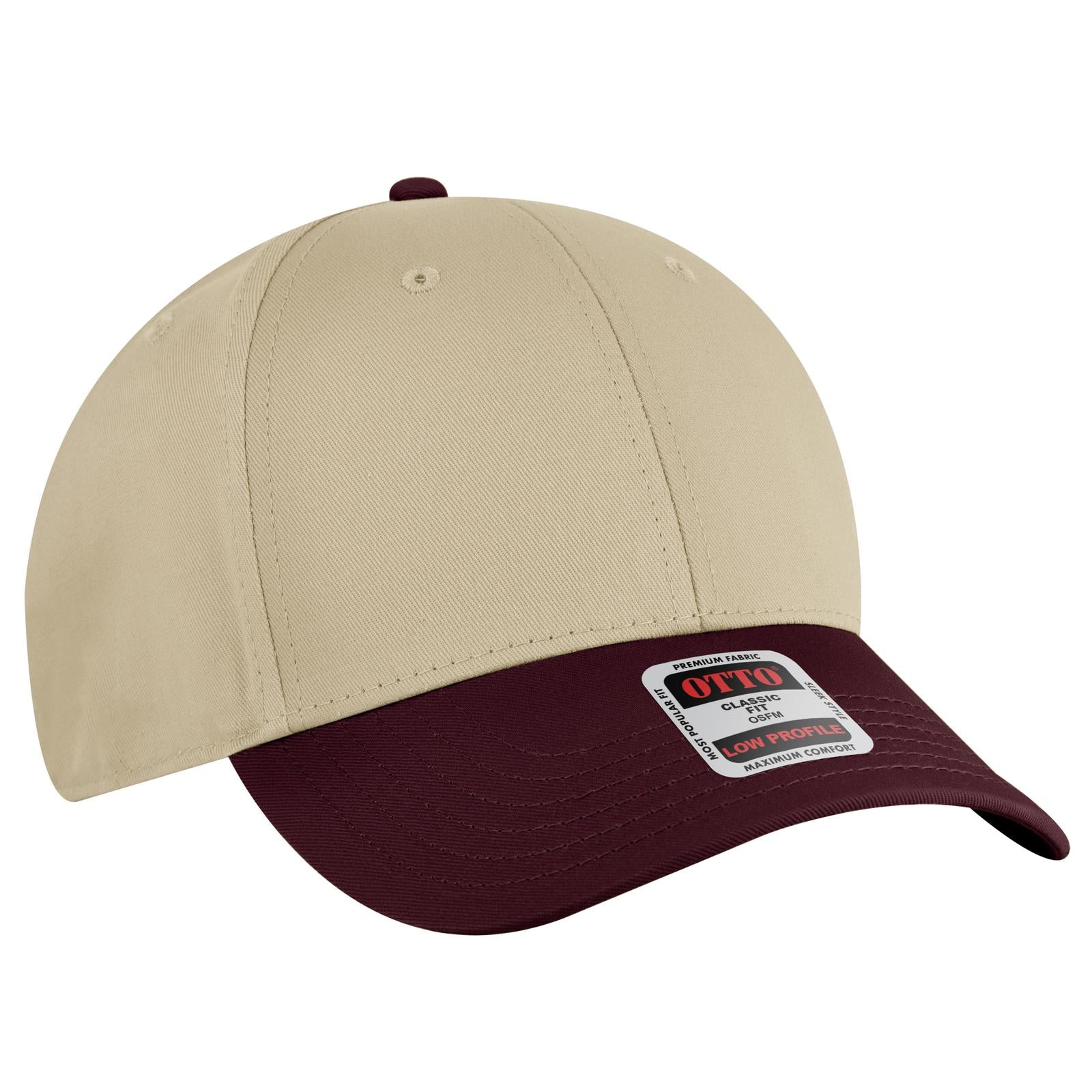 Custom Embroidered or DTF Printed - OTTO CAP® 6 Panel Low Profile Baseball Cap