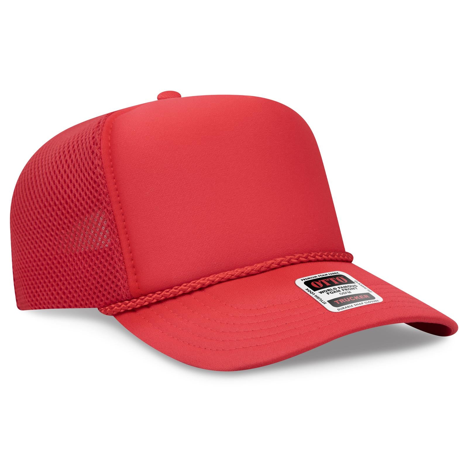 Custom Embroidered or DTF Printed - OTTO CAP® 5 Panel High Crown Air Mesh Back Trucker Hat