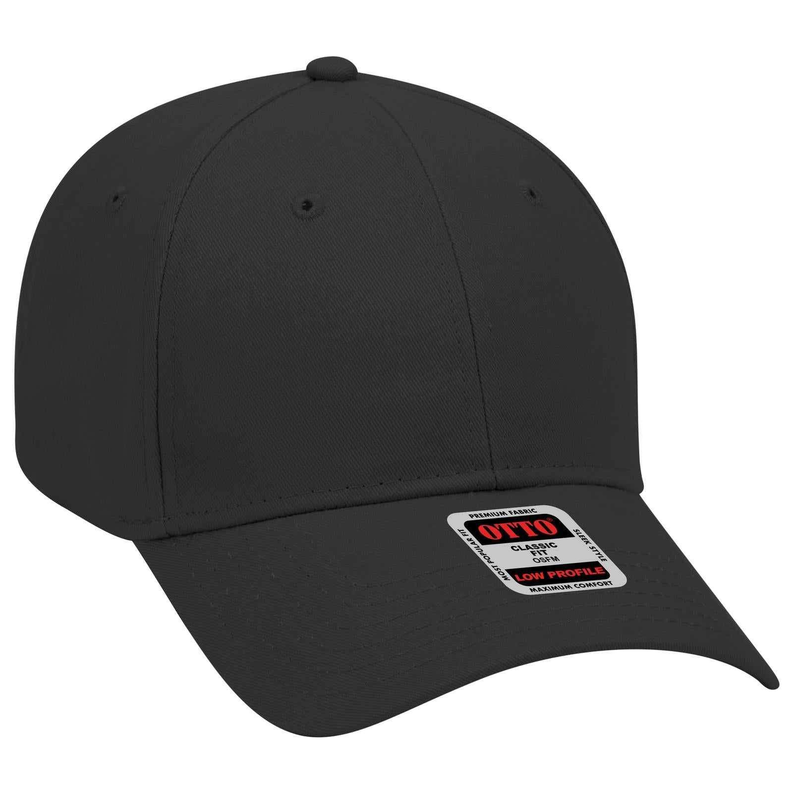 Custom Embroidered or DTF Printed - OTTO CAP® 6 Panel Low Profile Baseball Cap