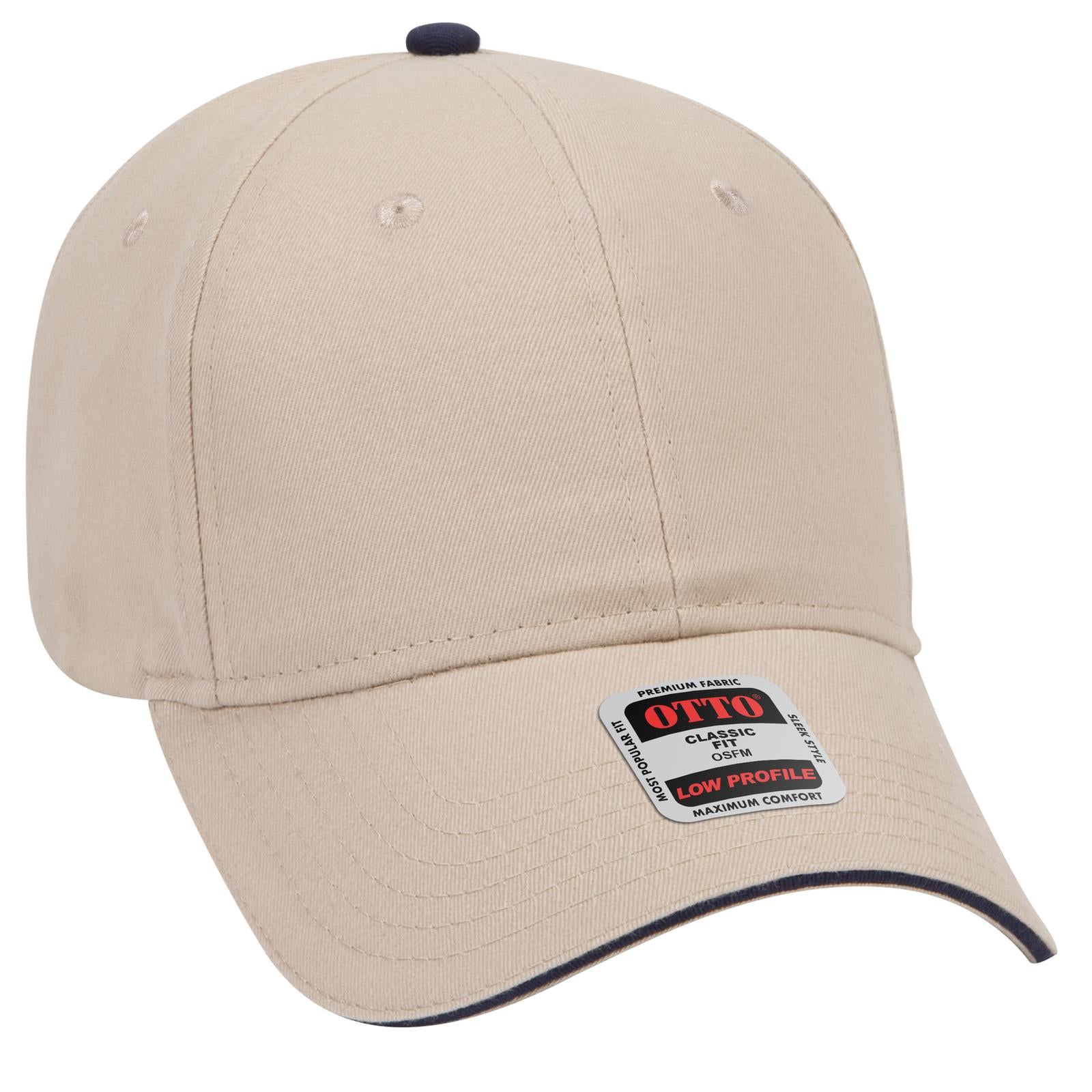 Custom Embroidered or DTF Printed - OTTO CAP® 6 Panel Low Profile Baseball Cap