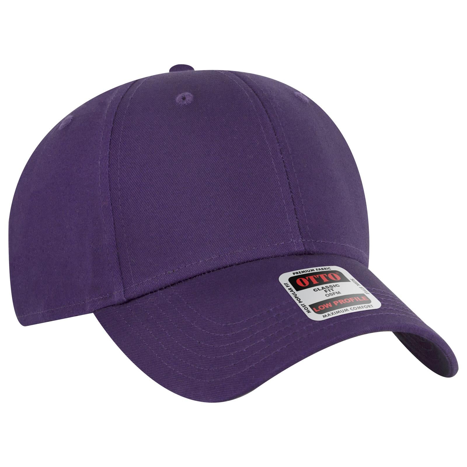 Custom Embroidered or DTF Printed - OTTO CAP® 6 Panel Low Profile Baseball Cap