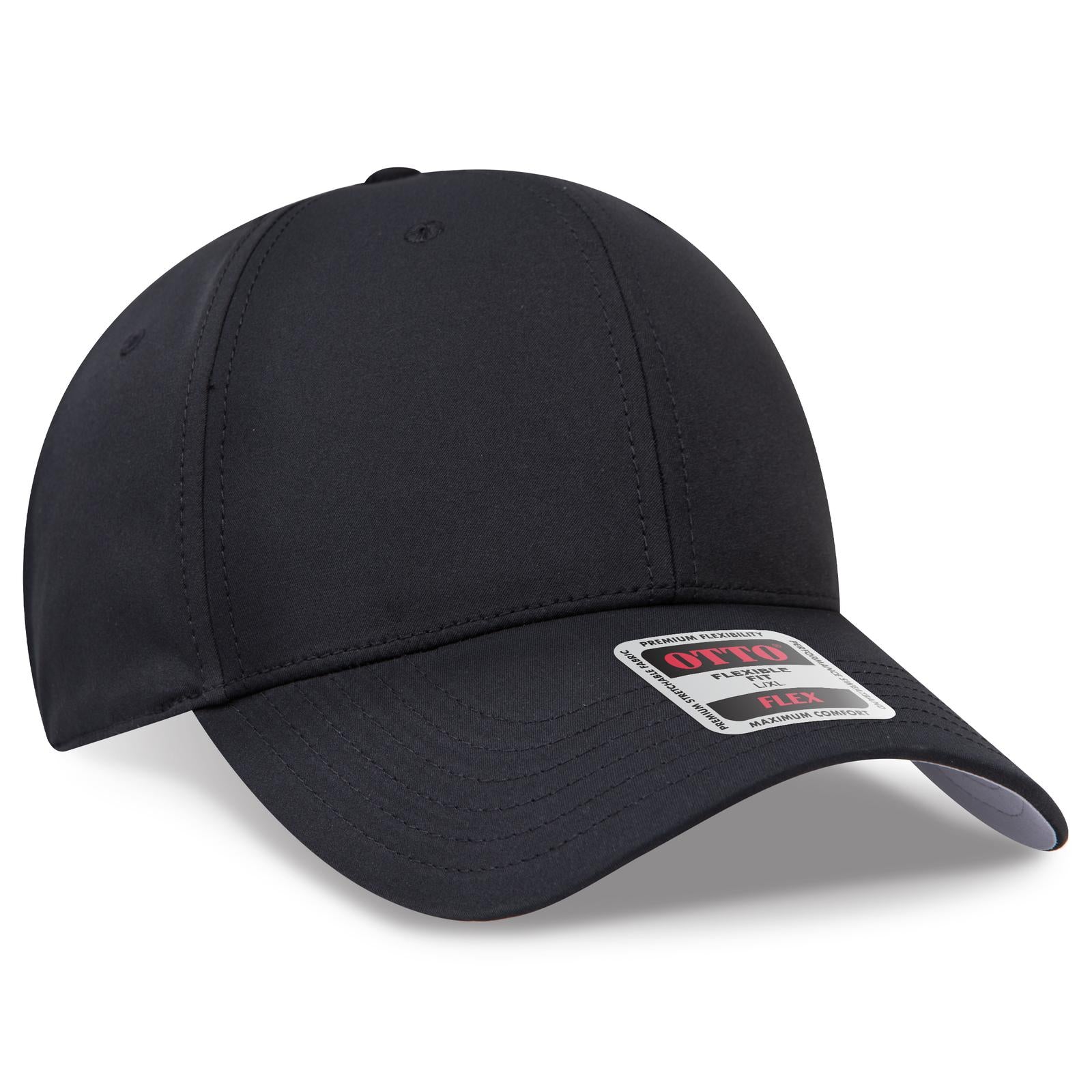Custom Embroidered or DTF Printed - OTTO CAP® OTTO FLEX® Fitted 6 Panel Low Profile Baseball Cap